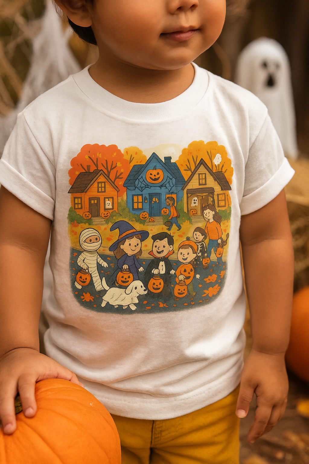 Autumn Family Fun Long Sleeve Tee, Cozy Kids Shirt, Fall Apparel, Halloween