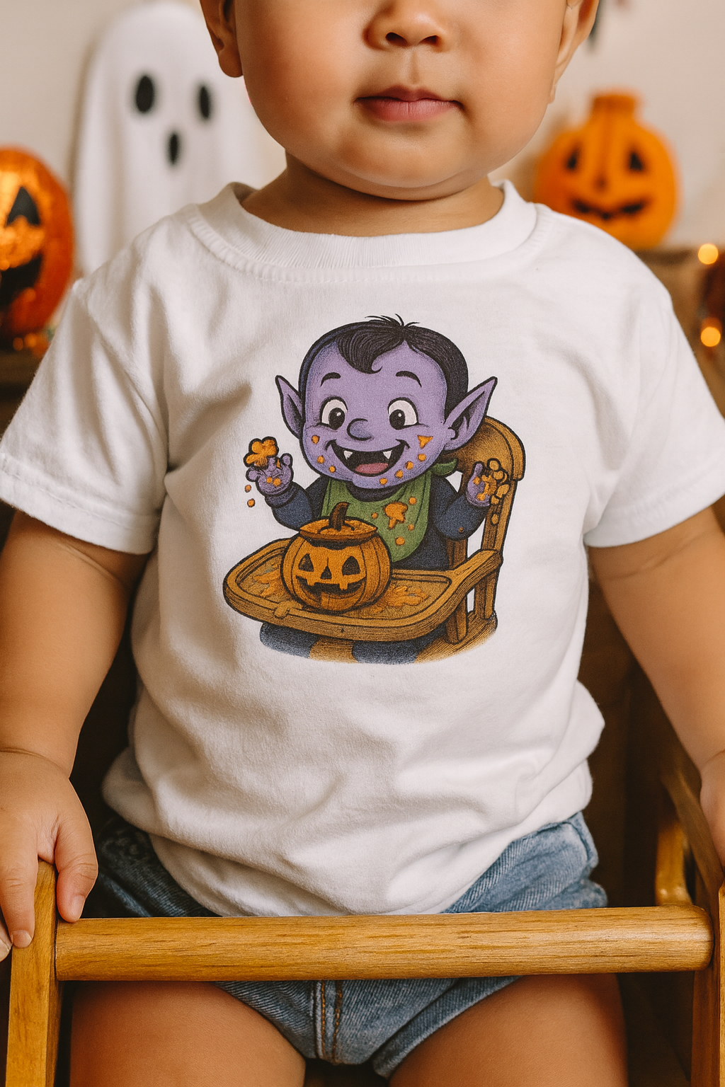 Cute Toddler Halloween Tee, Baby Vampire Shirt, Kids Halloween T-shirt Gift