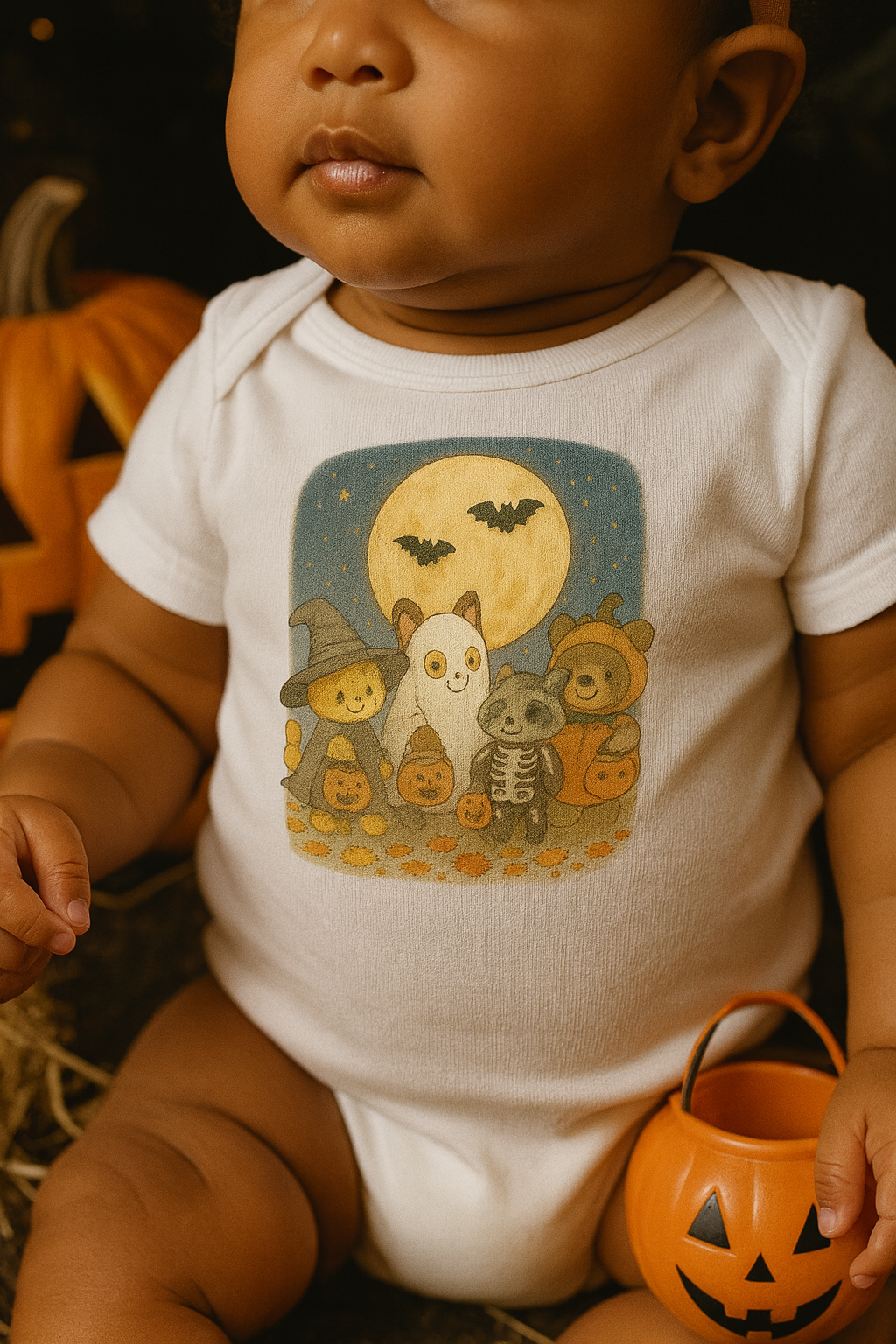 Cozy Halloween Baby Bodysuit, Cute Infant Costume, First Halloween Outfit, Spooky Baby Shower Gift