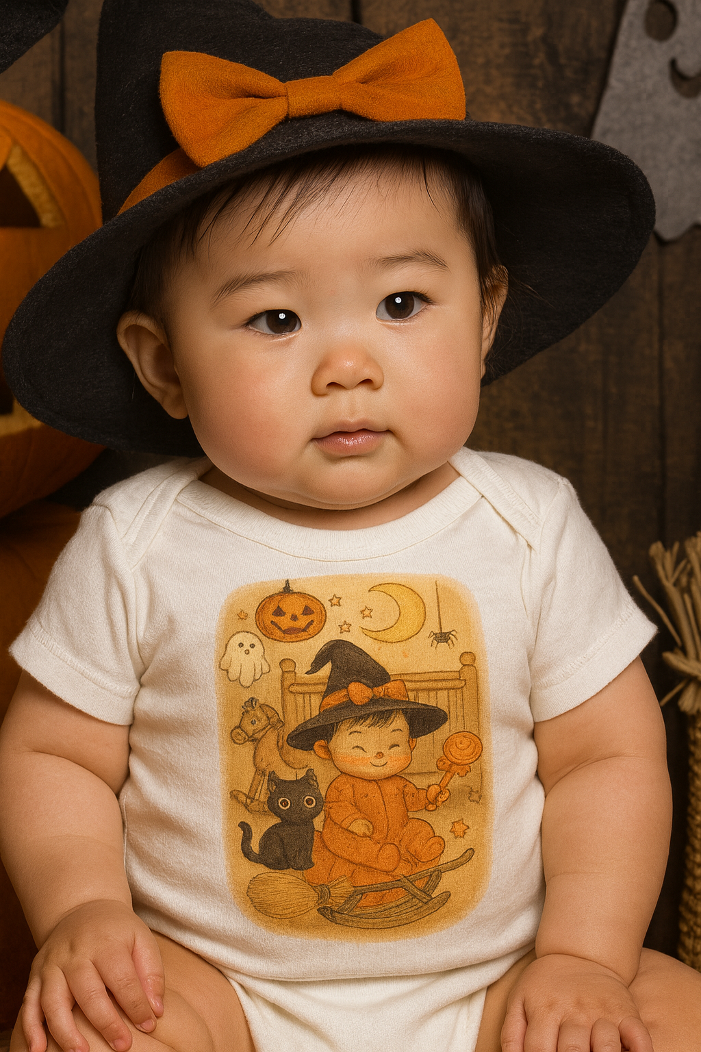 Adorable Halloween-themed Infant Bodysuit, Baby Outfit, Halloween Costume, Newborn Gift, Fall Festivities