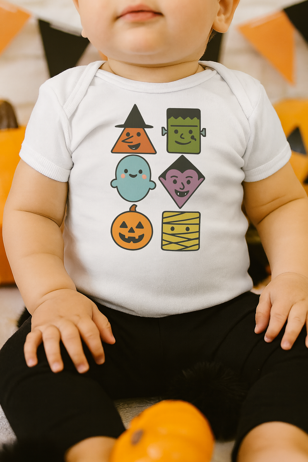 Halloween Character Shapes Baby, Infant Onesie