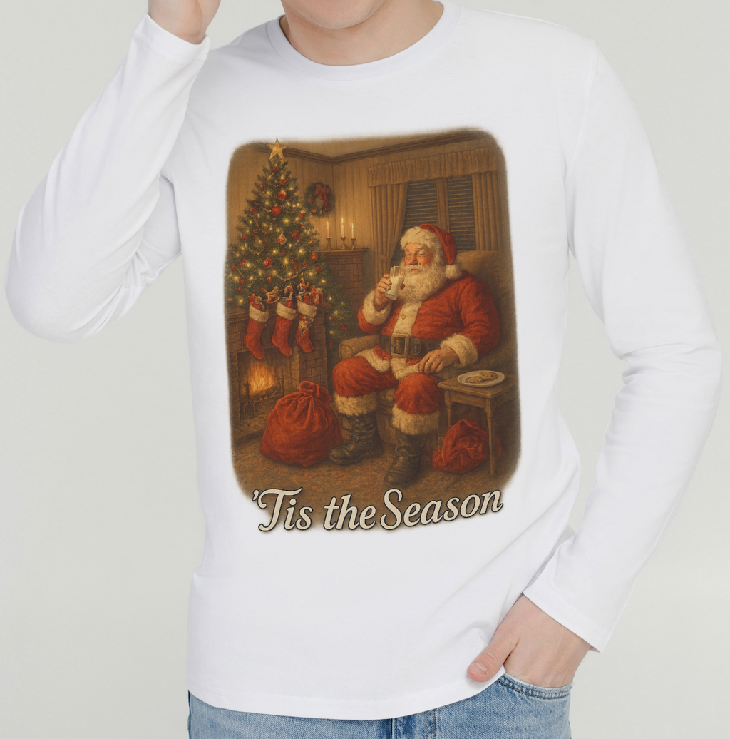 Vintage Nostalgic Christmas Santa Clause Long Sleeve Tee