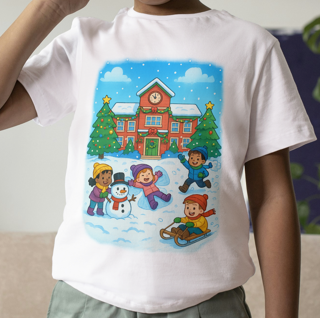 Winter Wonderland Holidays School Recess Kids T-Shirt