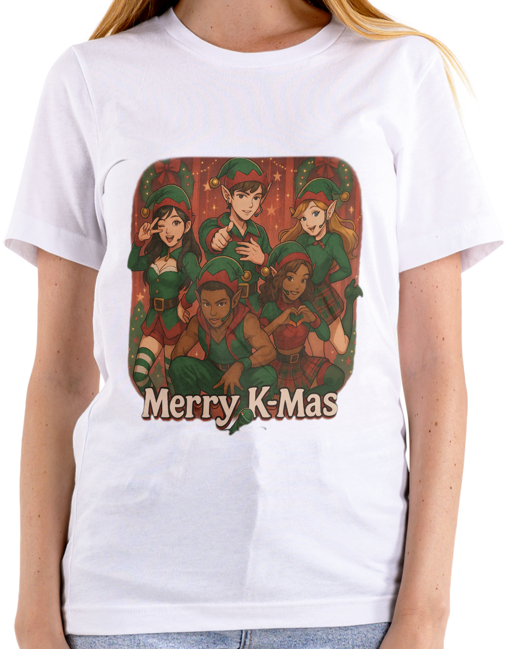 Christmas K-Pop Group Tee "Merry K-Mas" Holiday T- Shirt