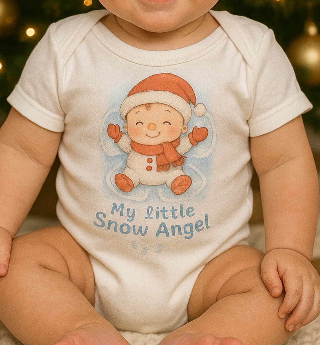 Baby Bodysuit - "My Little Snow Angel" Winter Infant Onesie
