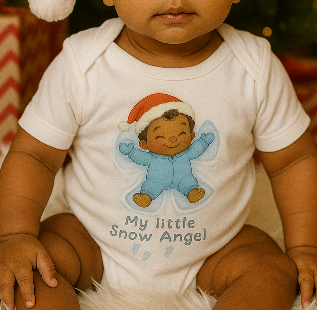 Infant Bodysuit "My Little Snow Angel" Holiday Baby Onesie