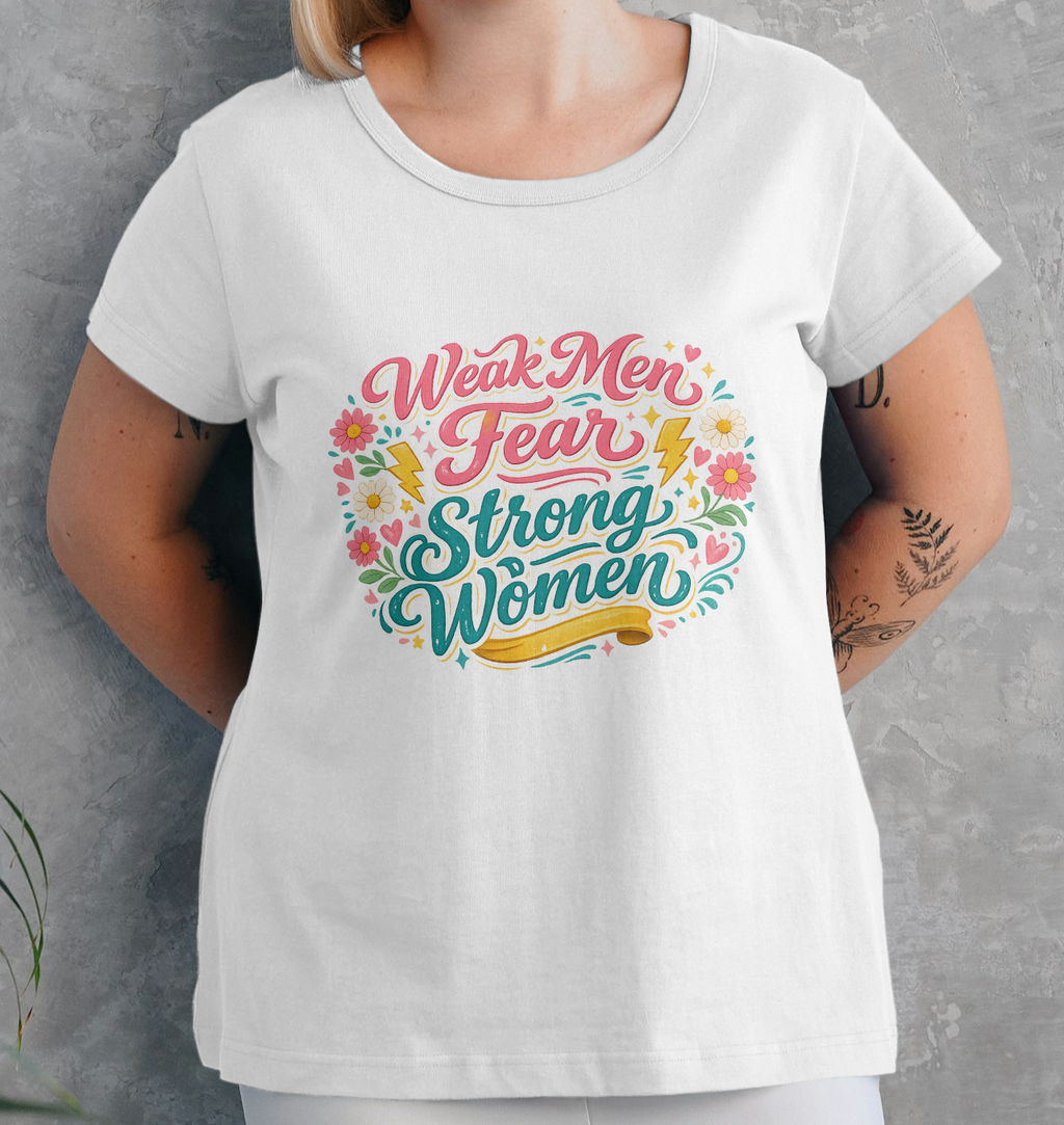 Strong Women Protest T-shirt — "Weak Men Fear Strong Women"
