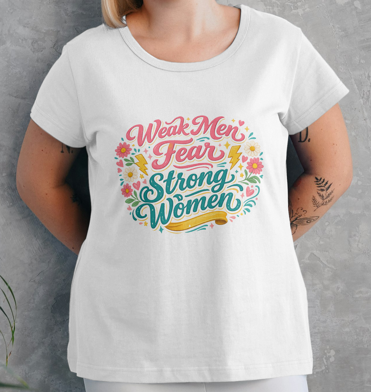 Strong Women Protest T-shirt — "Weak Men Fear Strong Women"