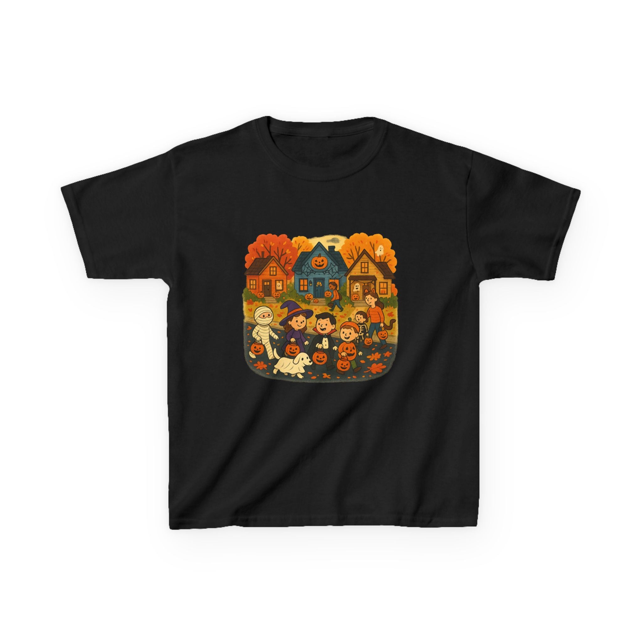 Autumn-Themed Kids Tee Shirt, Cozy Fall Shirt, Halloween for Children