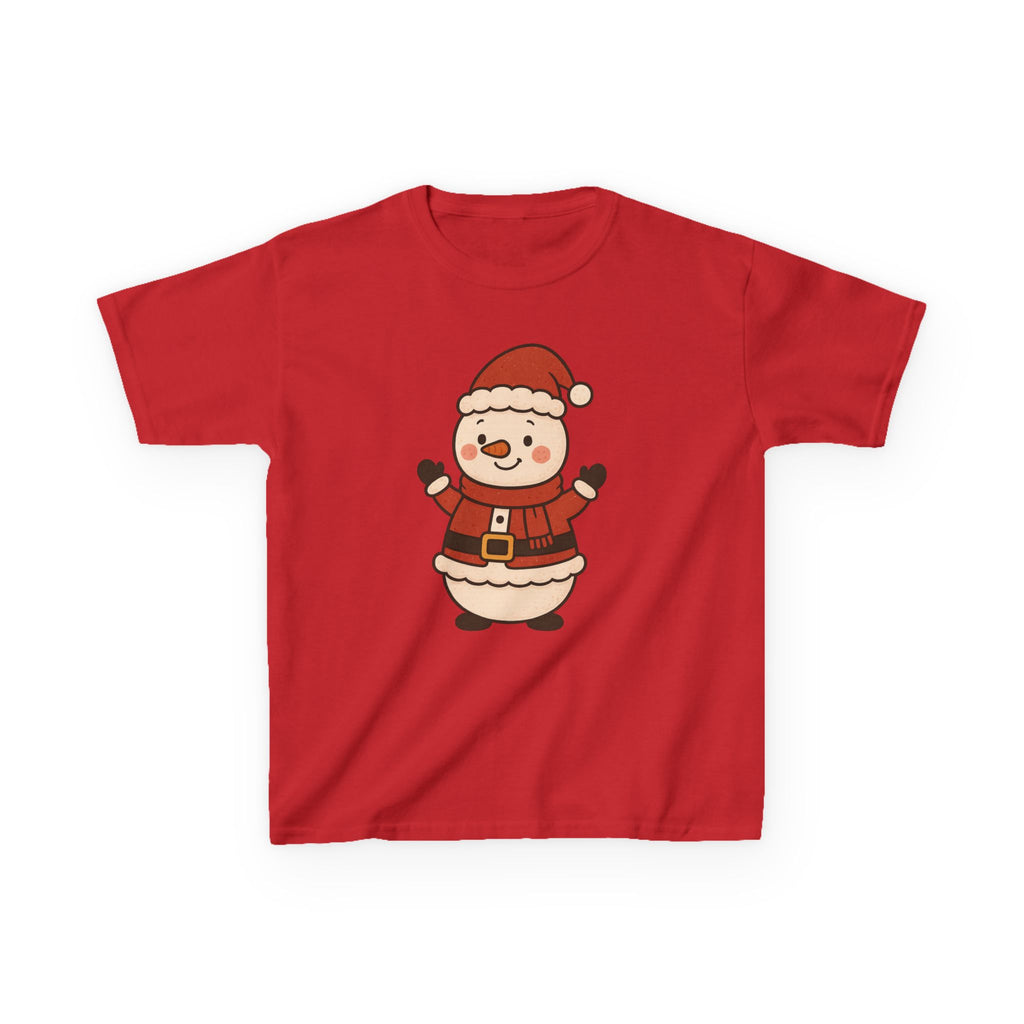 Cute Santa Snowman Christmas T-Shirt for Kids