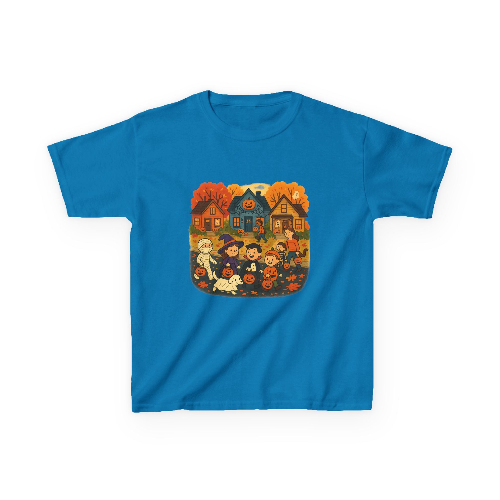 Autumn-Themed Kids Tee Shirt, Cozy Fall Shirt, Halloween for Children