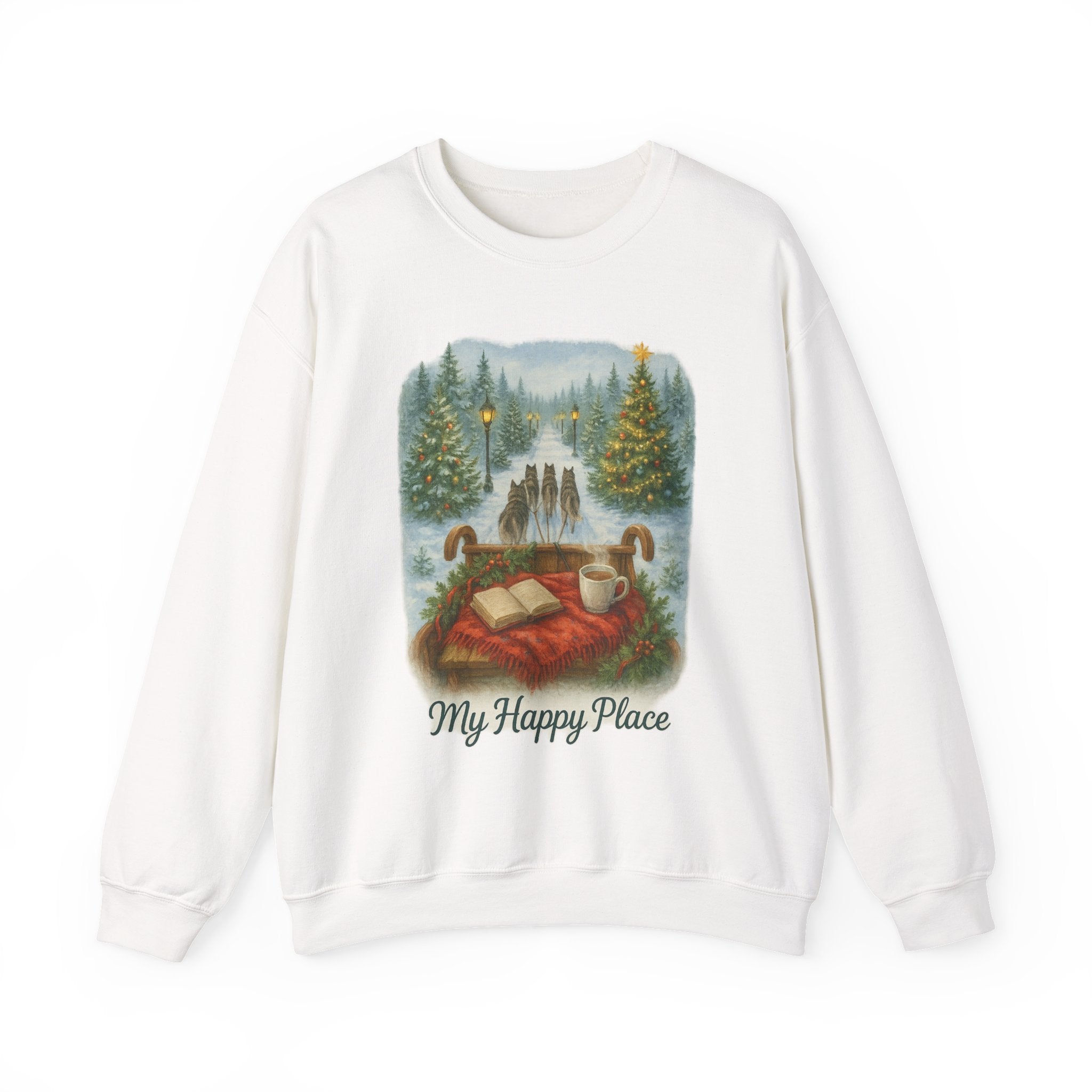 Christmas Tree Farm - 'My Happy Place' Sled Dog Sweatshirt
