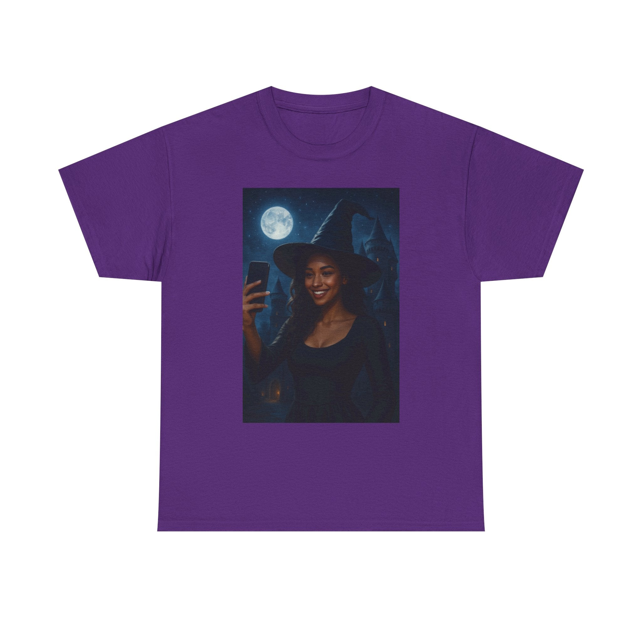 Influencer, Instagram Selfie Witch Unisex Heavy Cotton Tee - Perfect for Halloween, Gifts