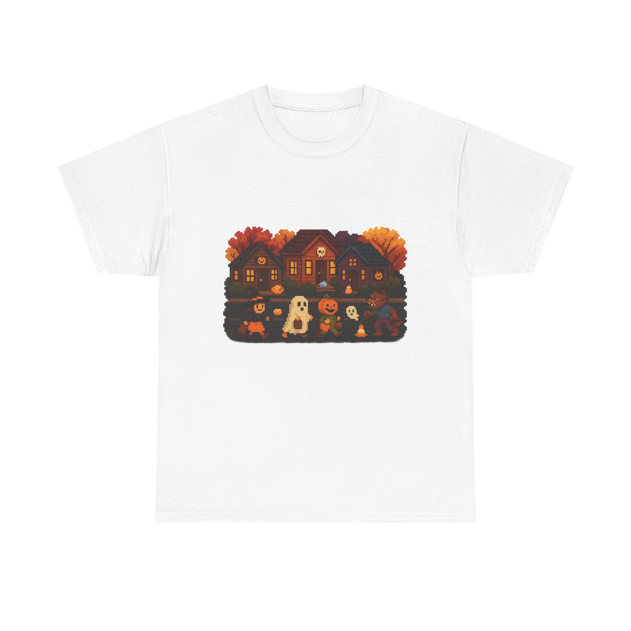 Cozy Halloween T-Shirt with Festive Design, Vintage Video Game, Halloween, Fall Tee for Adults