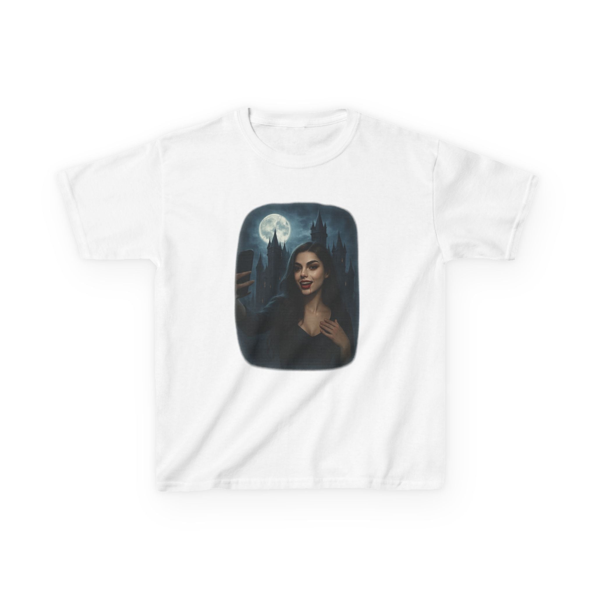 Influencer, Instagram Selfie Vampire, Kids Tee Shirt, Halloween Apparel, Gift for Kids