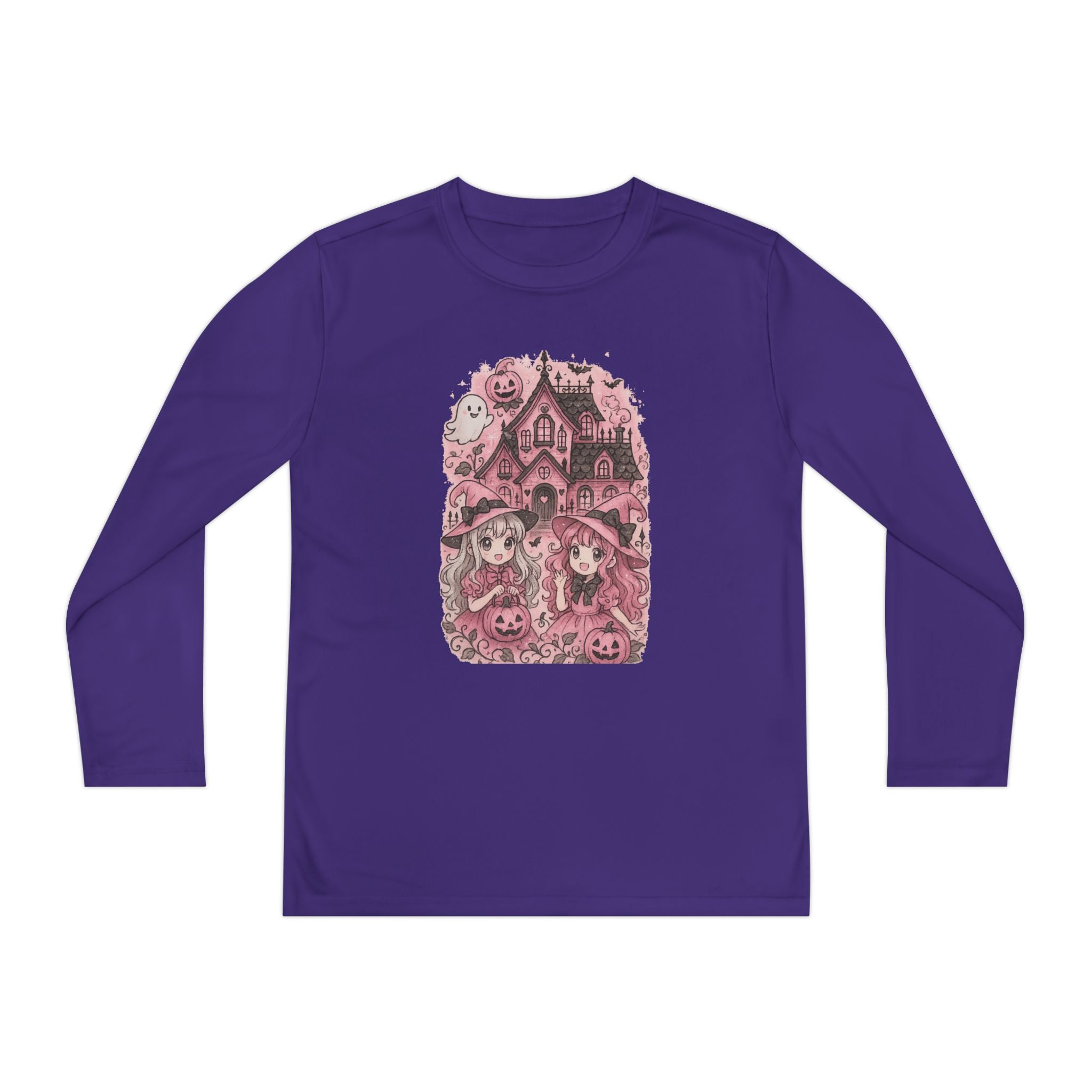 Anime Cartoon, Youth Halloween Adventure Long Sleeve Tee, Girly Shirt, Kids Fall Fashion