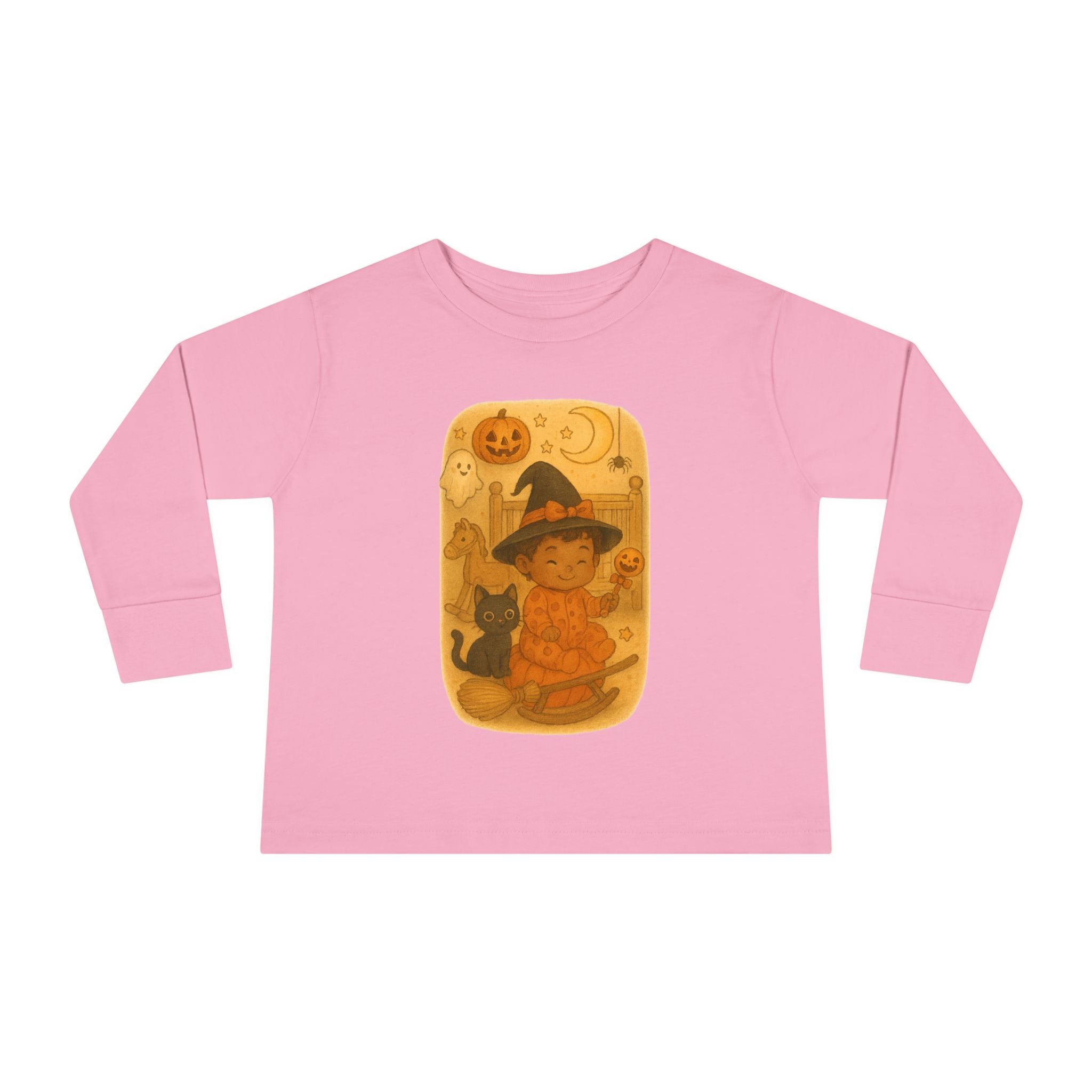 Halloween Toddler Tee, Cute Toddler Witch Shirt, Long Sleeve Kids Tee, Autumn Baby Outfit