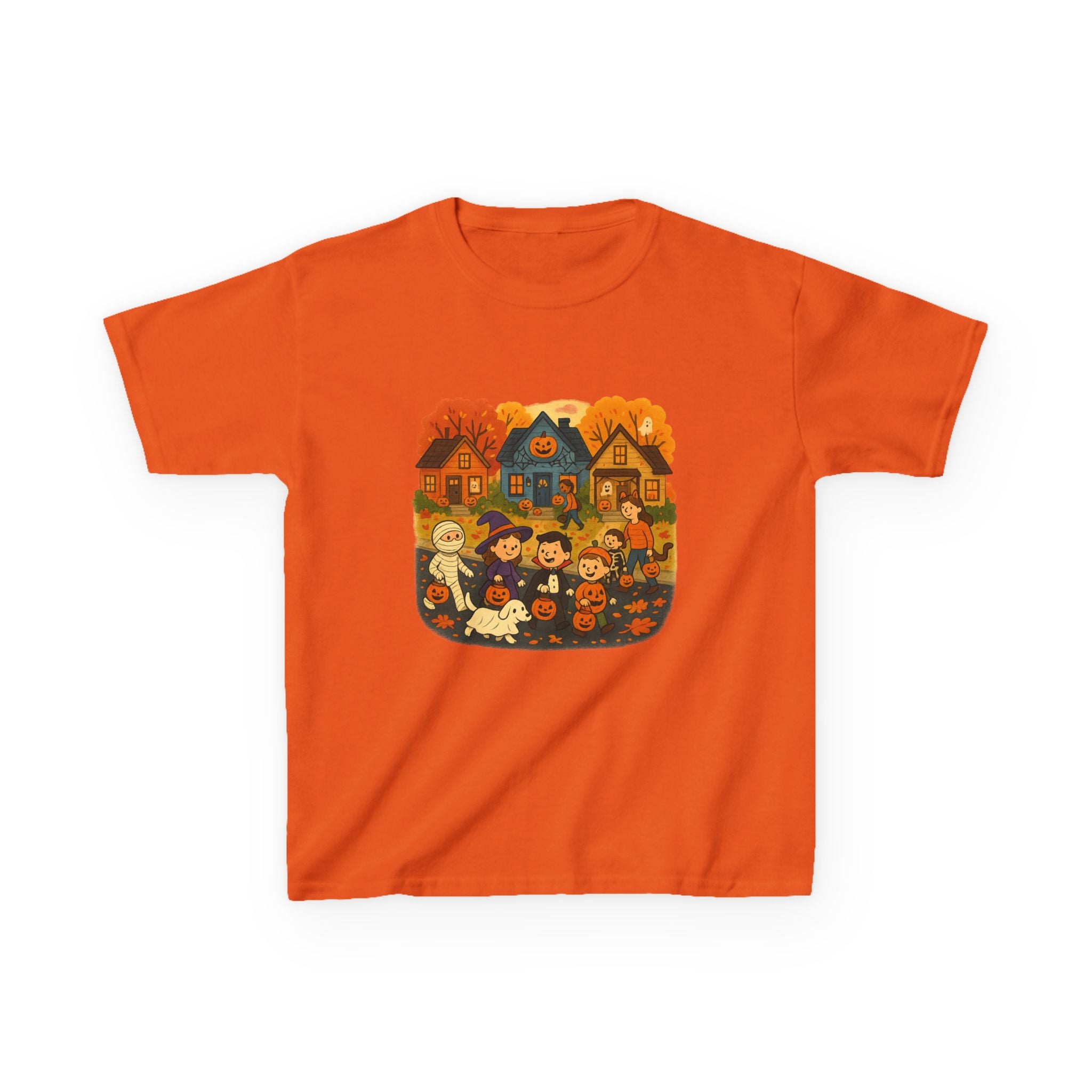 Autumn-Themed Kids Tee Shirt, Cozy Fall Shirt, Halloween for Children
