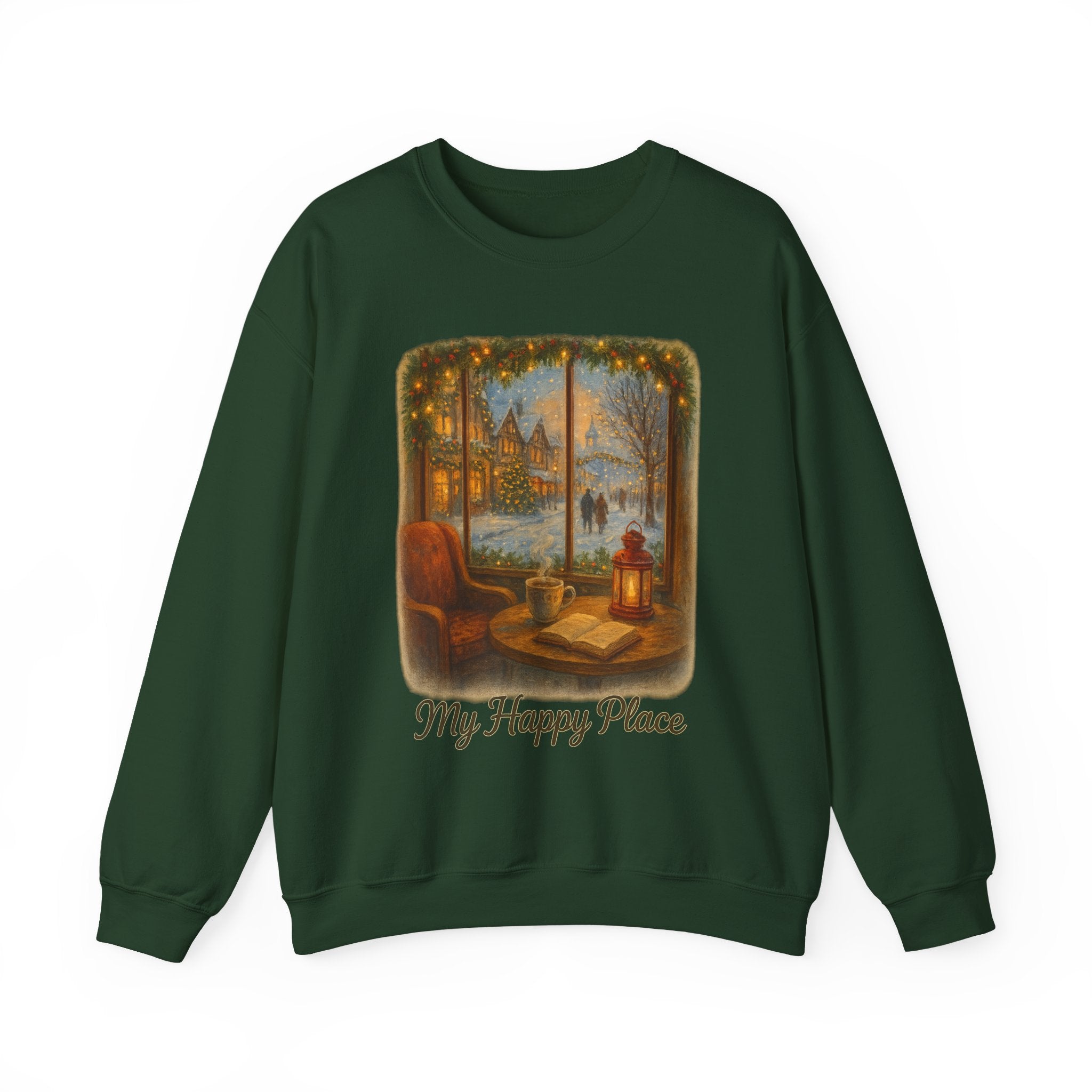 Christmas Coffee Shop - 'My Happy Place' Holiday Village Sweatshirt