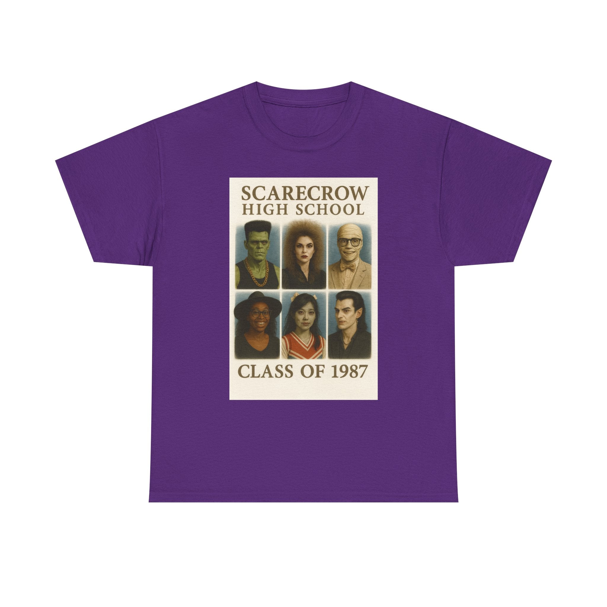 Scarecrow High School T-Shirt, Class of 1987 Tee, Halloween Apparel, Unisex Cotton Tee, Nostalgia, Vintage School Spirit Shirt