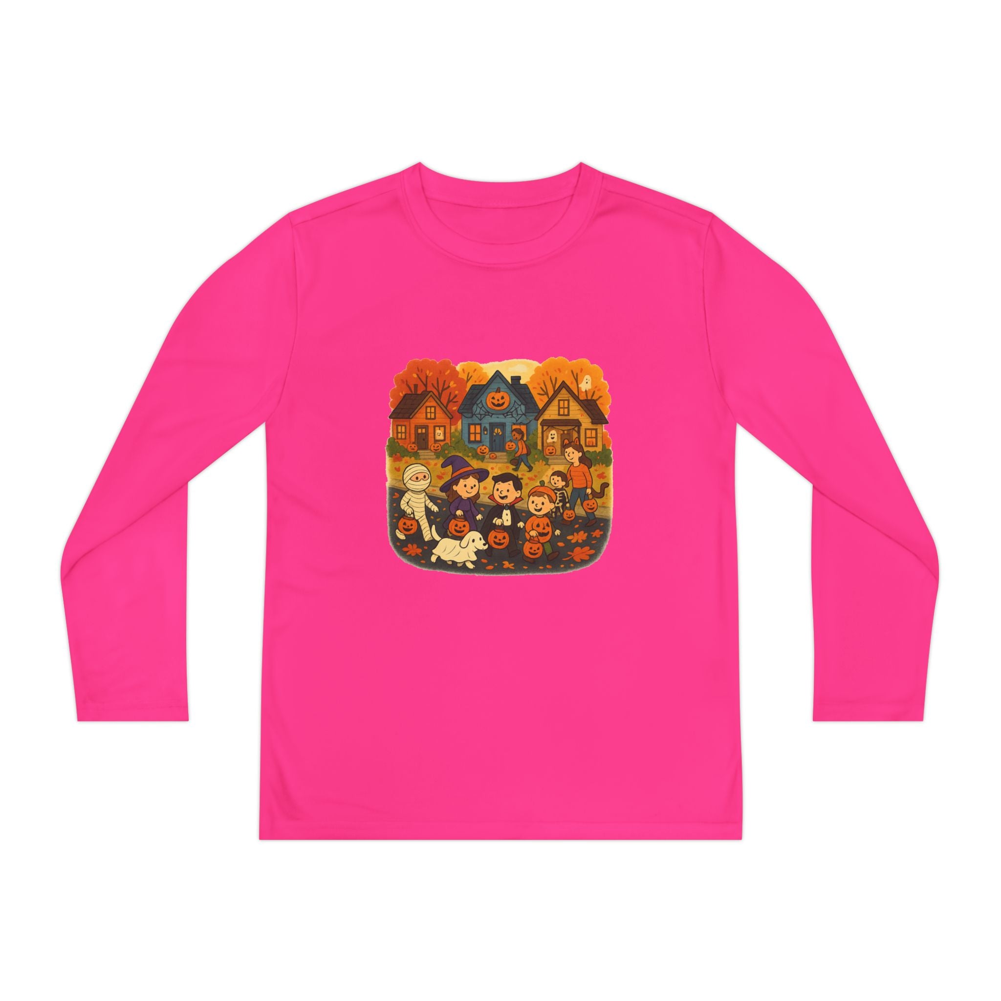 Autumn Family Fun Long Sleeve Tee, Cozy Kids Shirt, Fall Apparel, Halloween