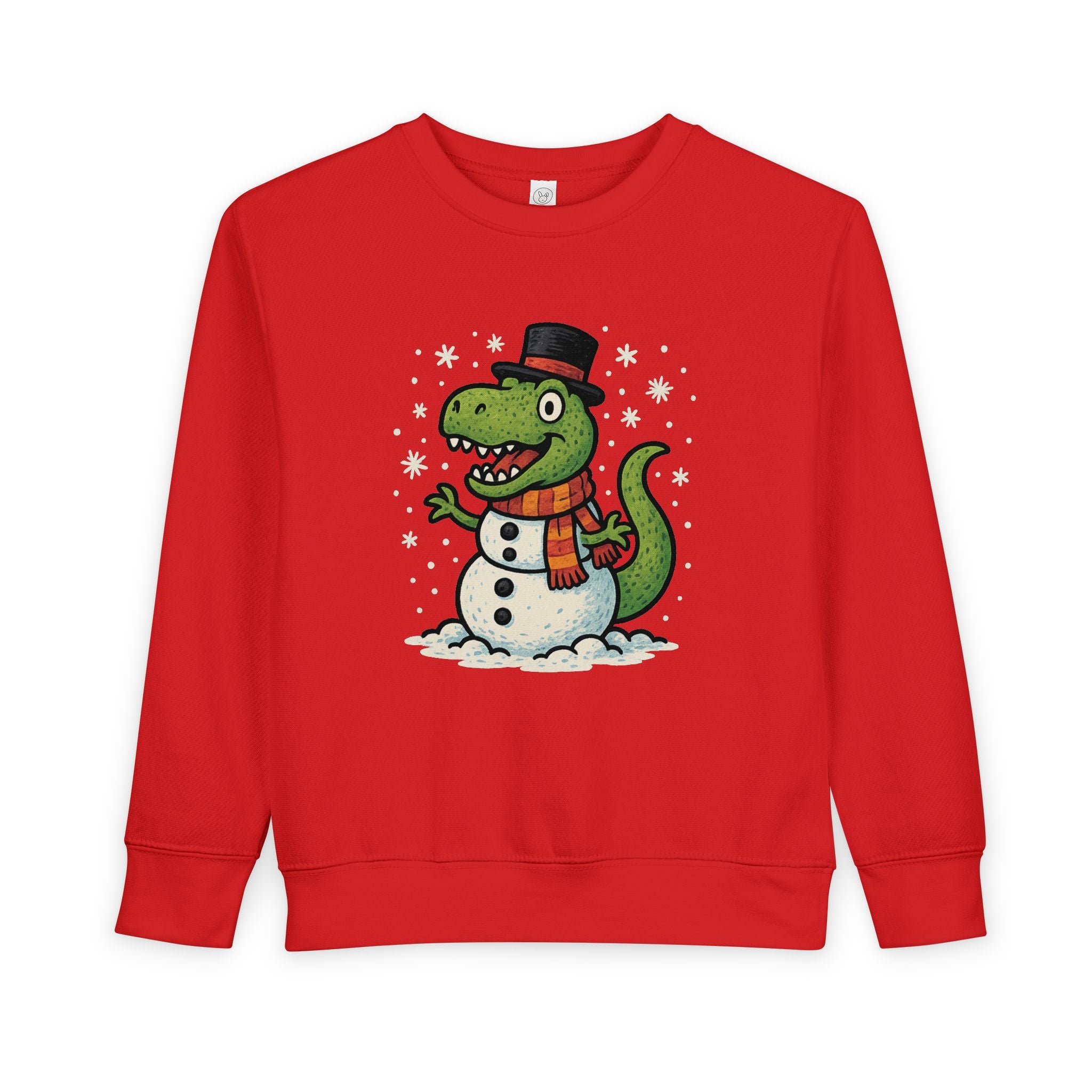 Kids Holiday Sweatshirt Cute T-Rex Dinosaur Snowman Christmas Pullover for Toddlers