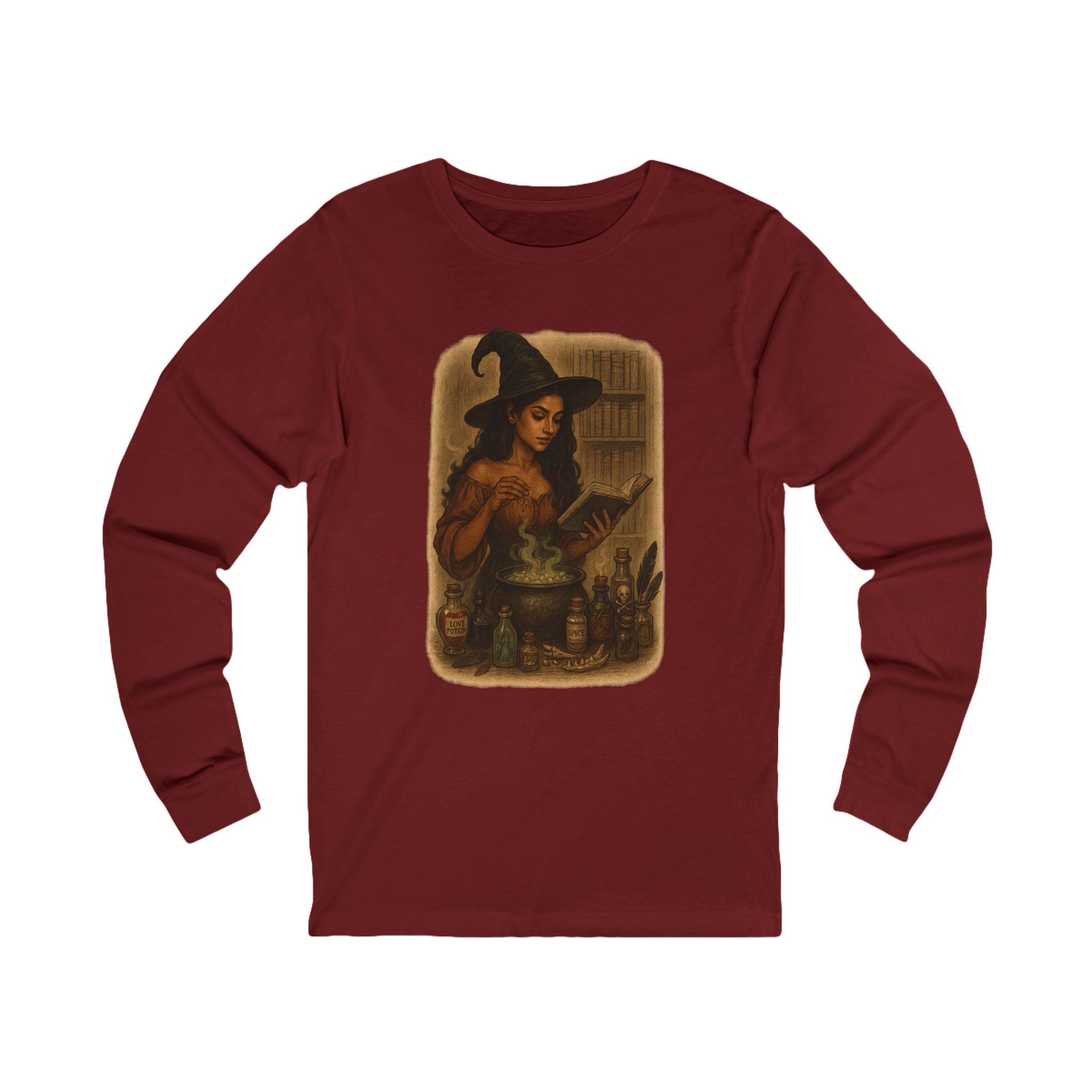 Witchy Long Sleeve Tee - Spooky Season Apparel, Halloween Shirt, Dark Romance Book, Magical Gift for Her