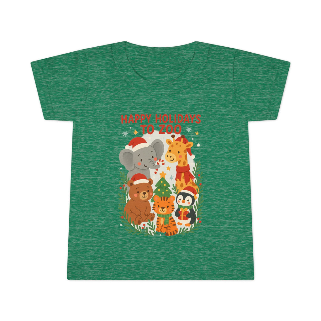 Happy Holidays to Zoo Toddler Christmas Animal T-Shirt