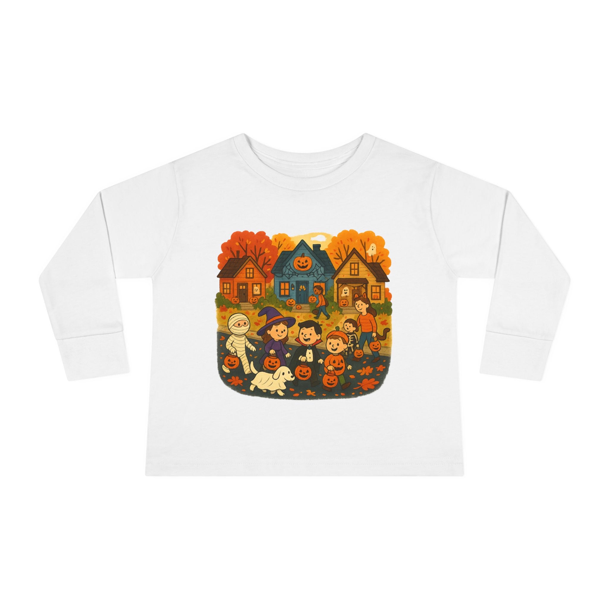 Halloween Toddler Long Sleeve Tee, Cute Kids Shirt, Pumpkin Tee, Fall Outfit for Kids, Cozy Halloween Clothes