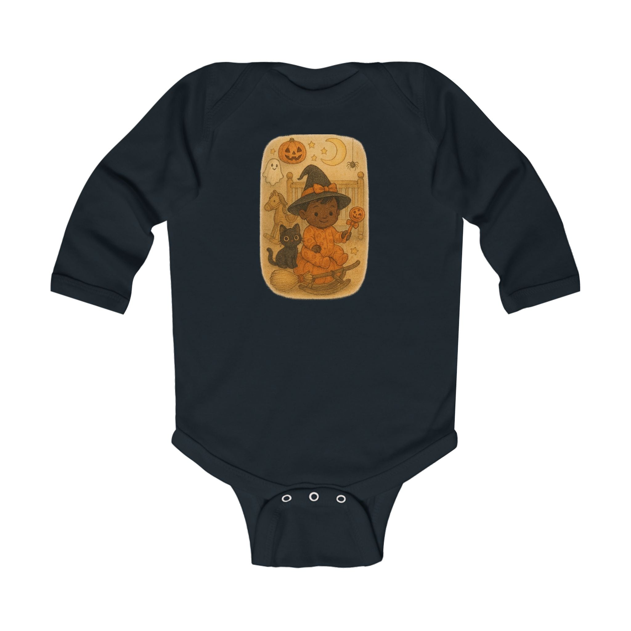 Adorable Halloween Infant Bodysuit, Long Sleeve Baby Shirt, Cute Costume Outfit, Baby Halloween Clothes