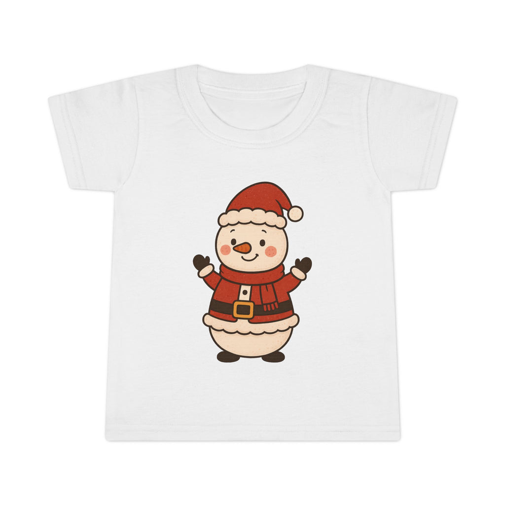 Toddler T-Shirt Santa Snowman Christmas Tee for Kids