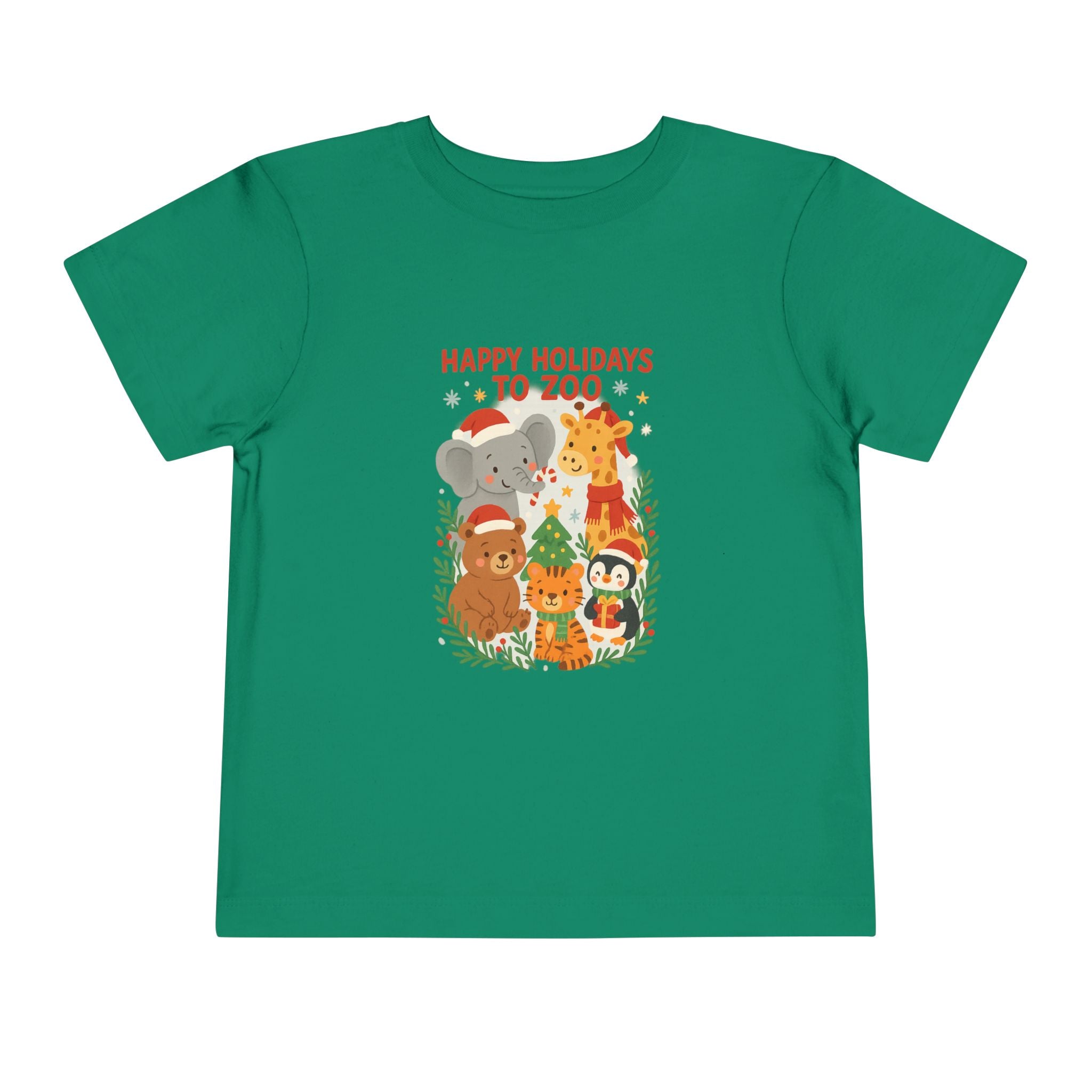 Happy Holidays to Zoo Toddler Christmas Animal T-Shirt