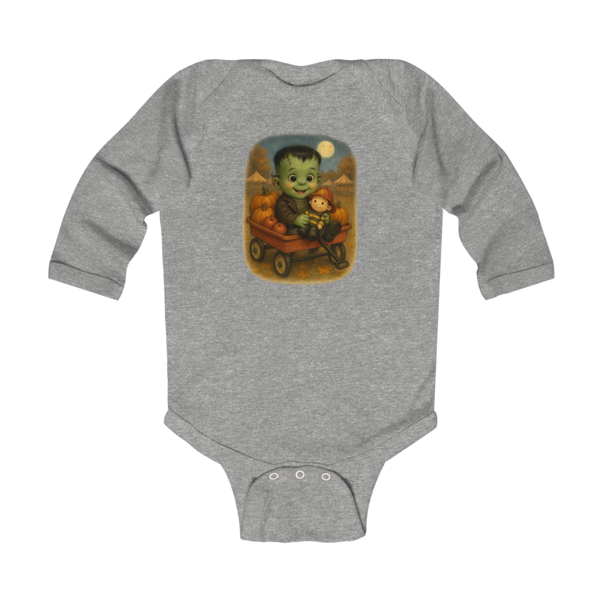 Halloween Baby Bodysuit, Cute Infant Long Sleeve Tee, Adorable Monster Baby Outfit, Gift for New Parents,