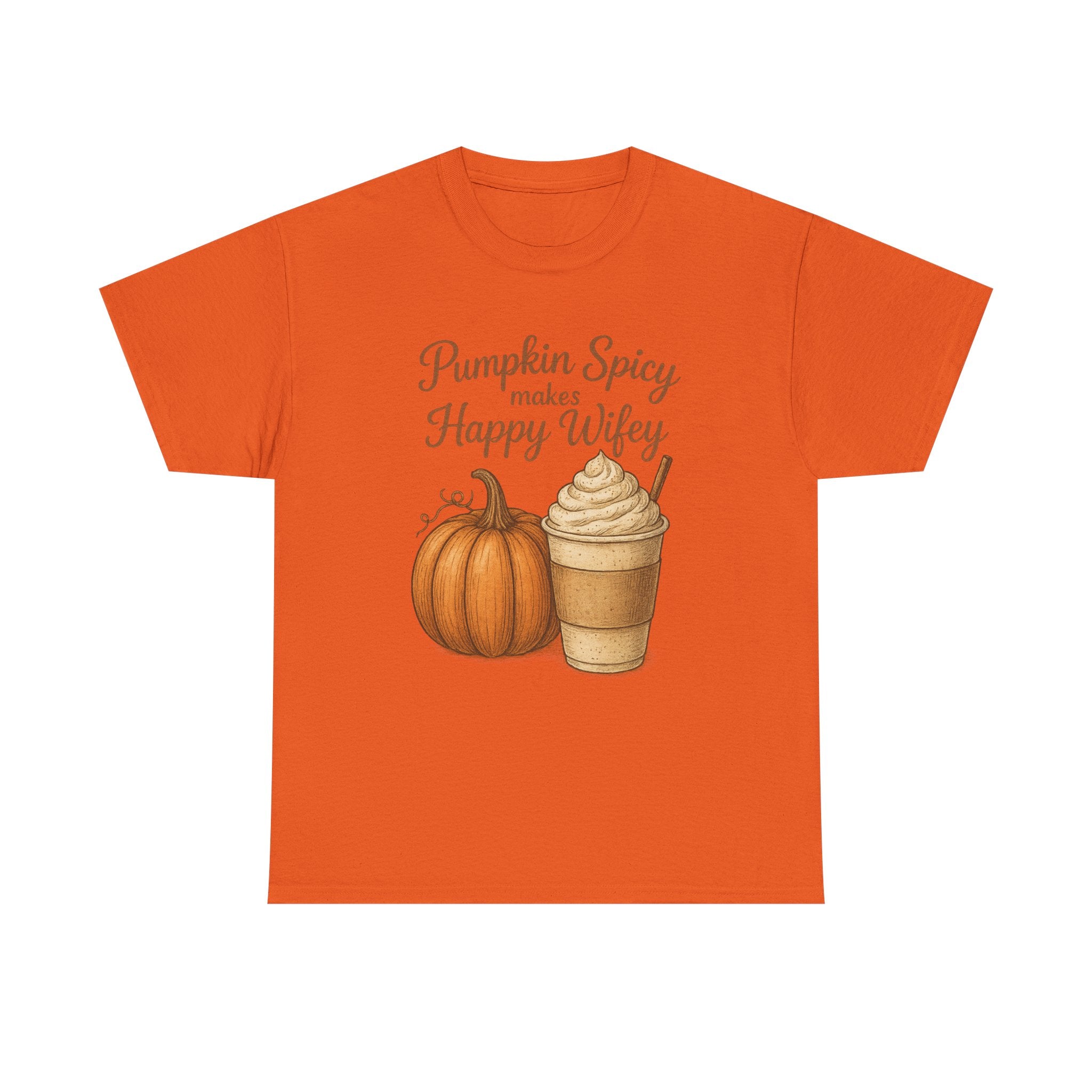 Autumn Vibes Unisex Tee | Pumpkin Spice Happy Wifey Shirt, Fall Fashion, Thanksgiving Gift, Coffee Lover's Tee