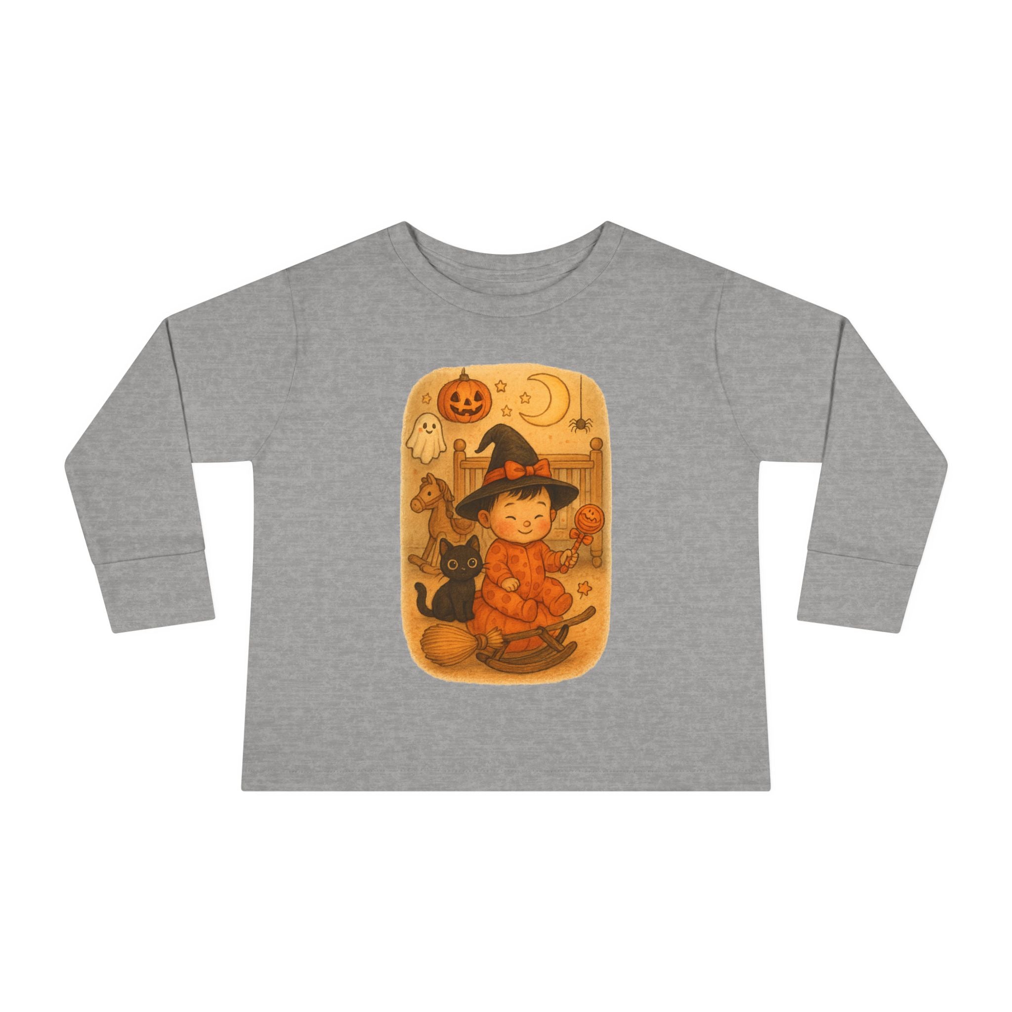 Toddler Witchy Long Sleeve Tee, Halloween Kids Shirt, Cute Toddler Tee, Fall Fashion, Kids Gift, Cozy Toddler Wear