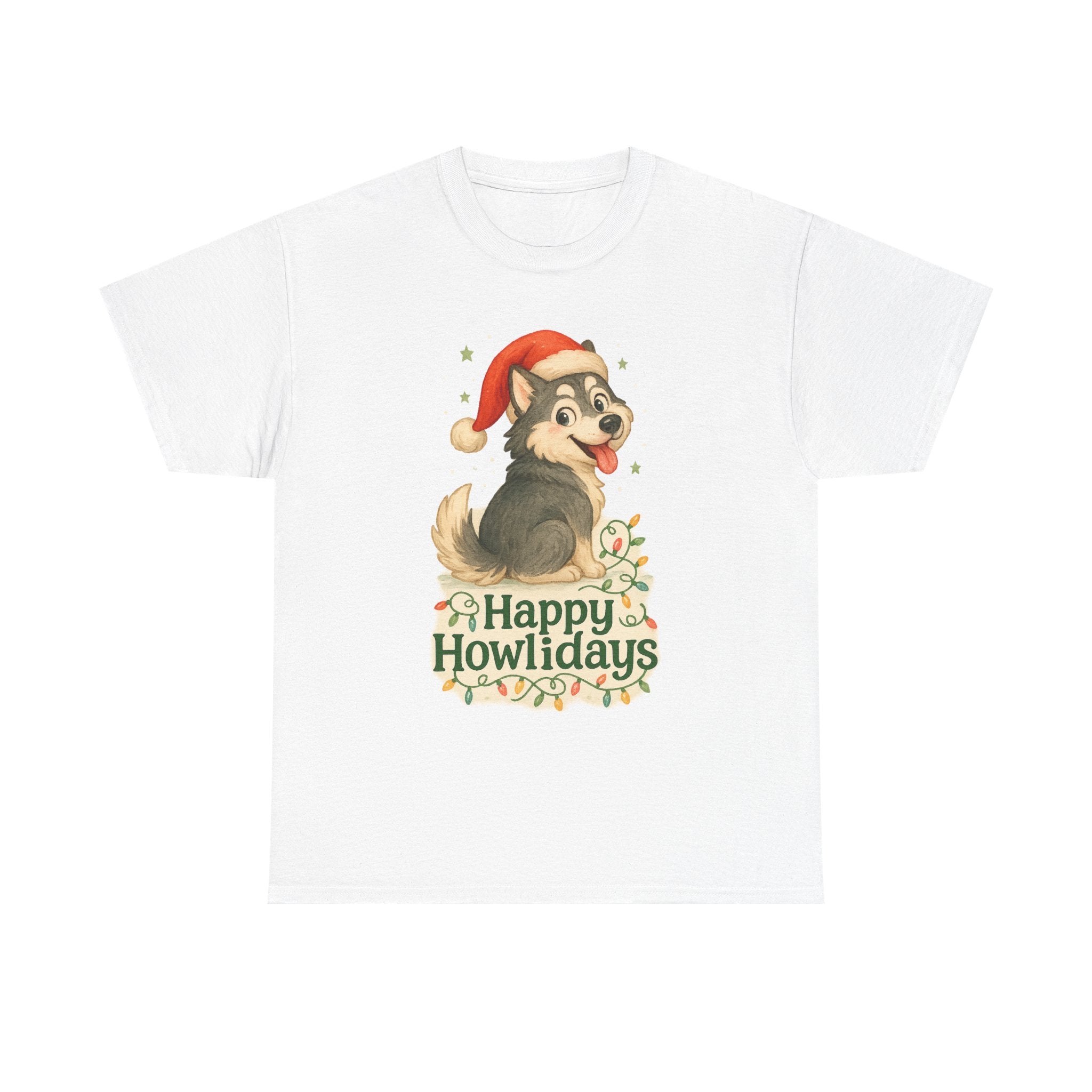 Happy Howlidays Husky Dog Christmas T-Shirt