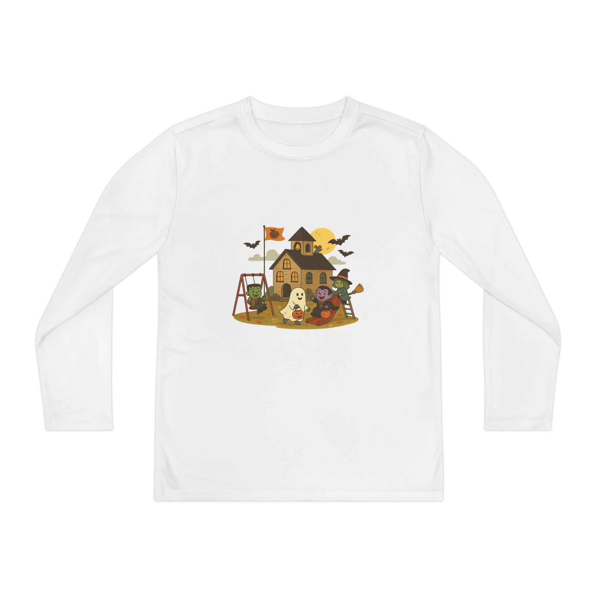 Youth Long Sleeve Adventure Tee, Kids Outdoor T-Shirt, Playtime Shirt, Gift for Boys & Girls, Fall Fashion, Halloween Party Wear