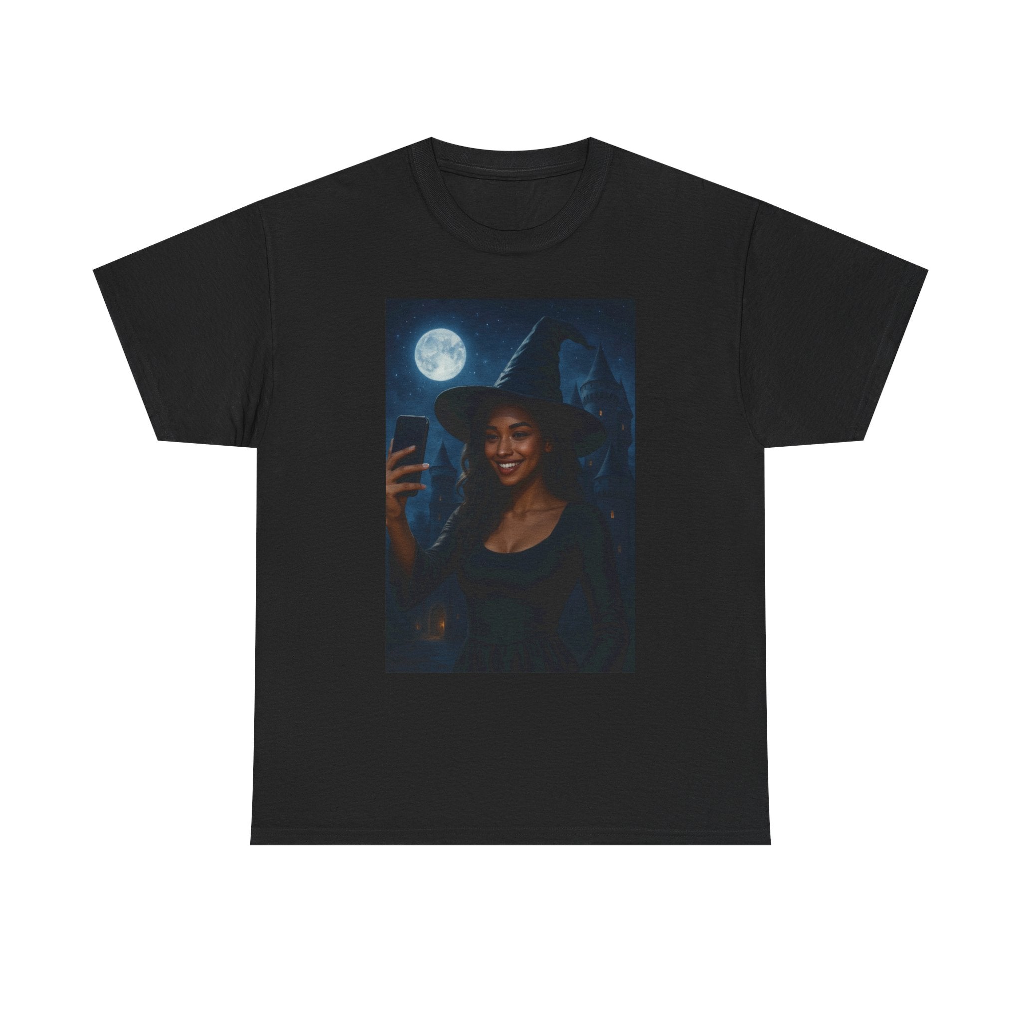 Influencer, Instagram Selfie Witch Unisex Heavy Cotton Tee - Perfect for Halloween, Gifts