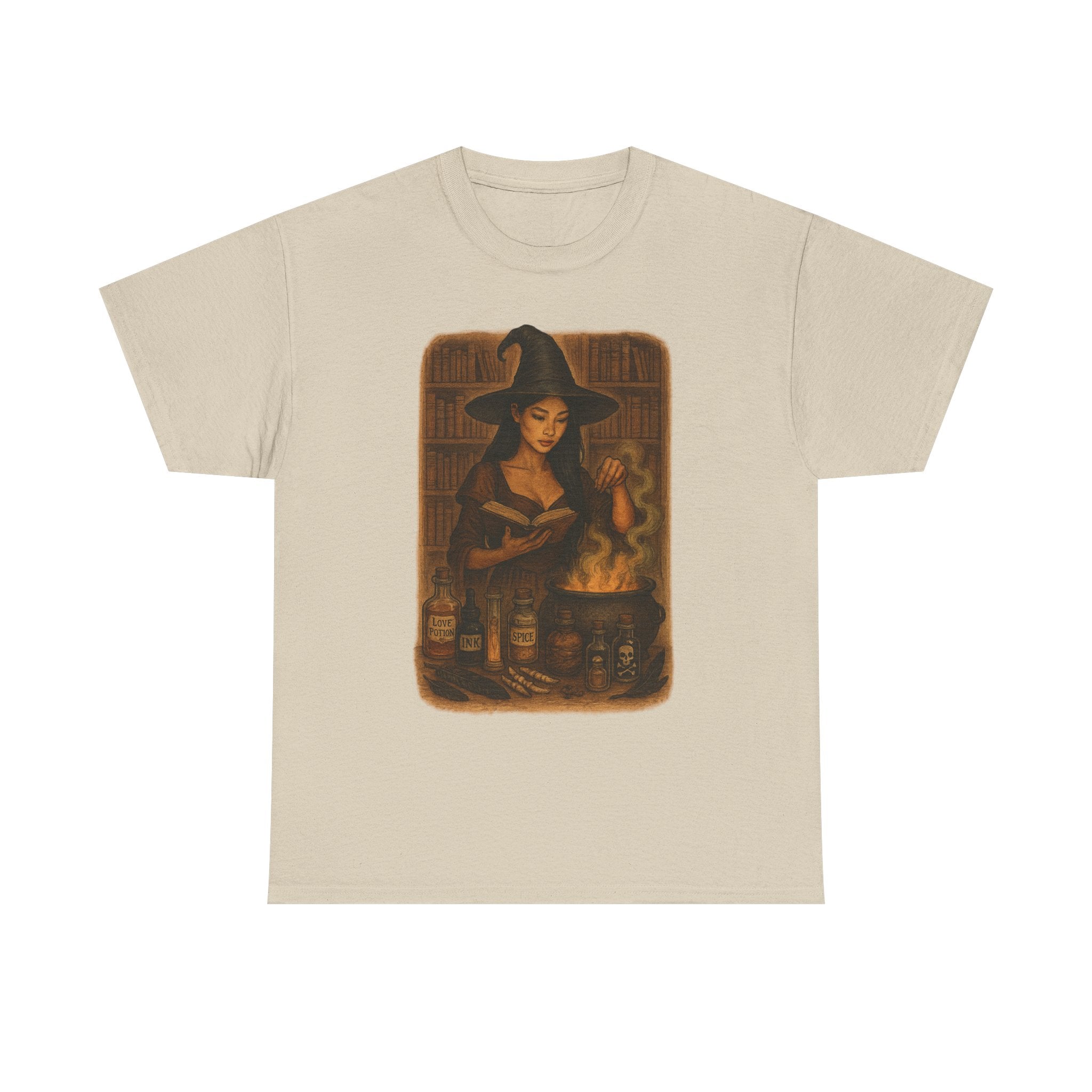 Witchy Cotton Tee - Spellbinding Character Shirt for Halloween, Dark Romance Book, Unique Graphic Tee