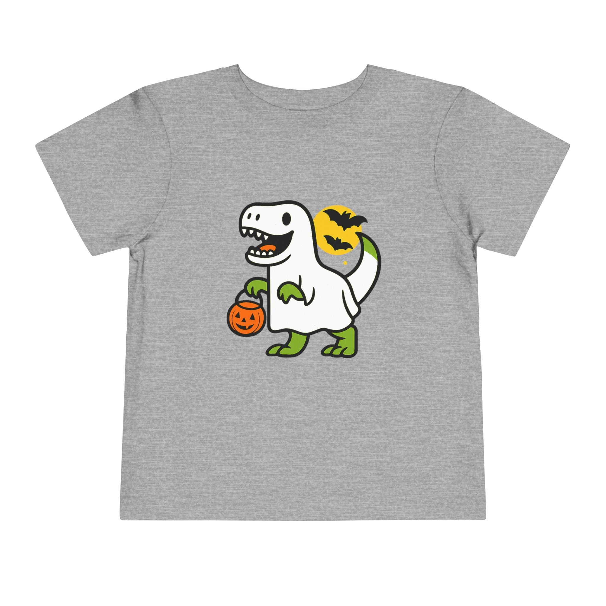 Cute Dinosaur Ghost Halloween Toddler Tee, T-shirt, Trick or Treat