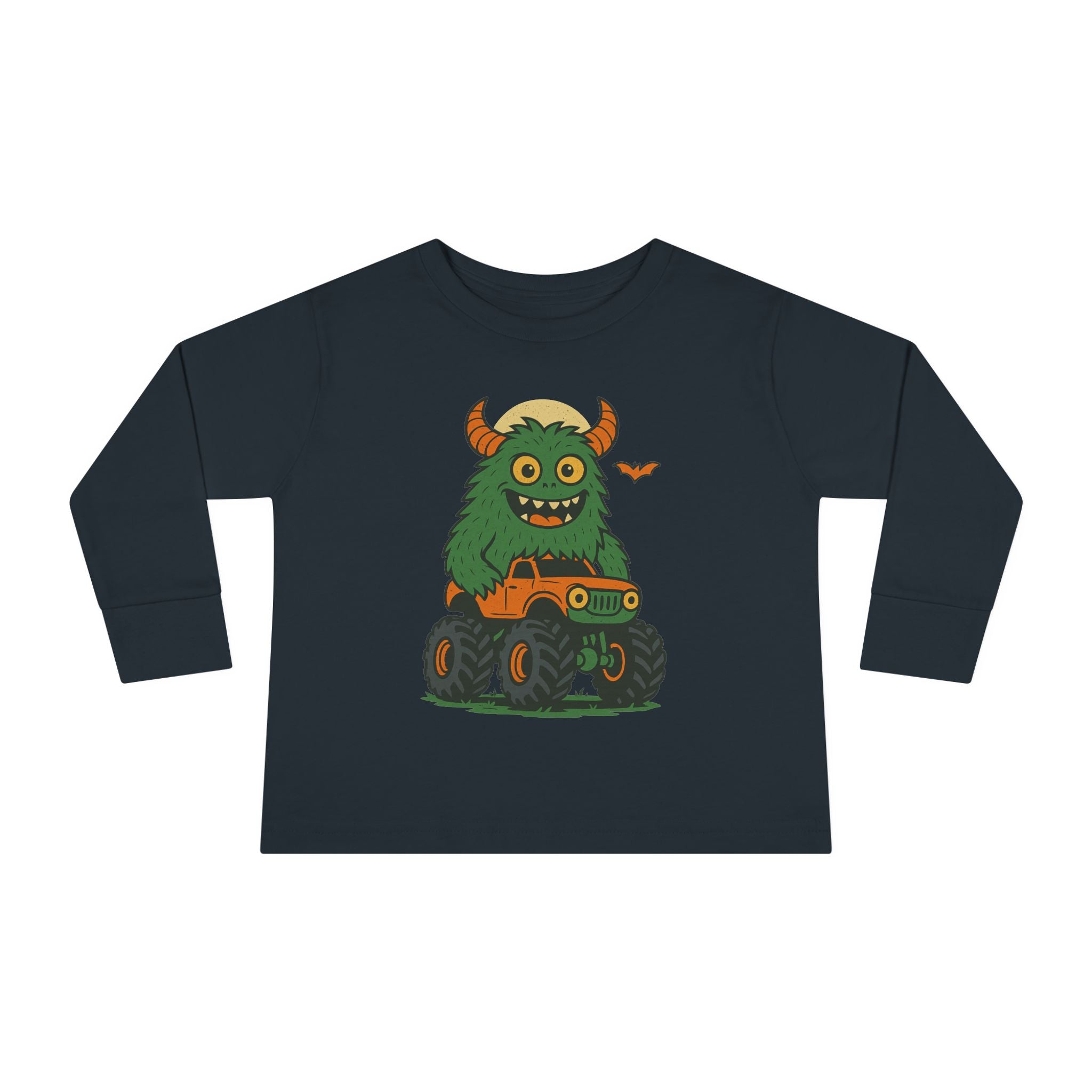 Whimsical Monster Toddler Long Sleeve Tee, Fun Graphic Tee, Kids Halloween Shirt