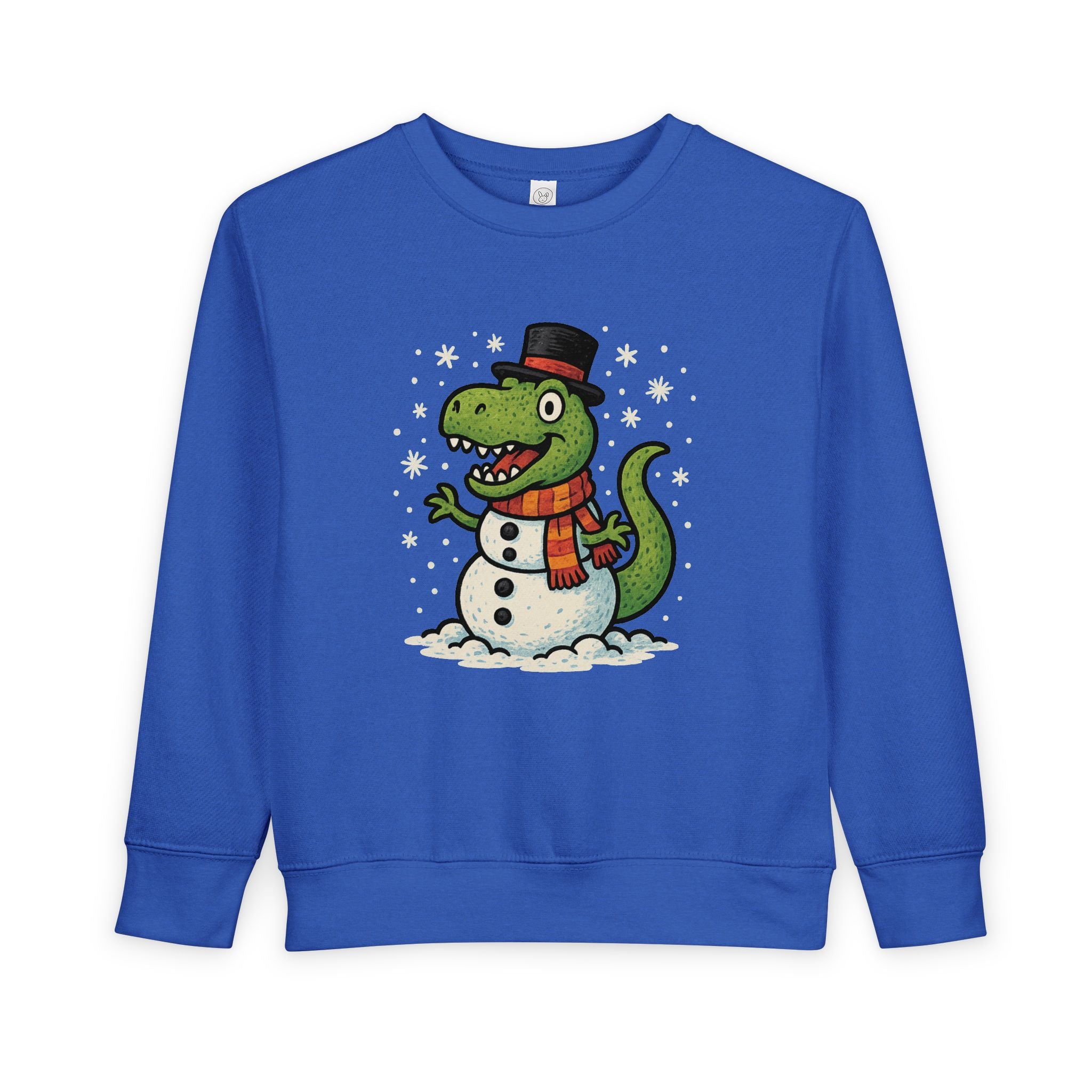 Kids Holiday Sweatshirt Cute T-Rex Dinosaur Snowman Christmas Pullover for Toddlers