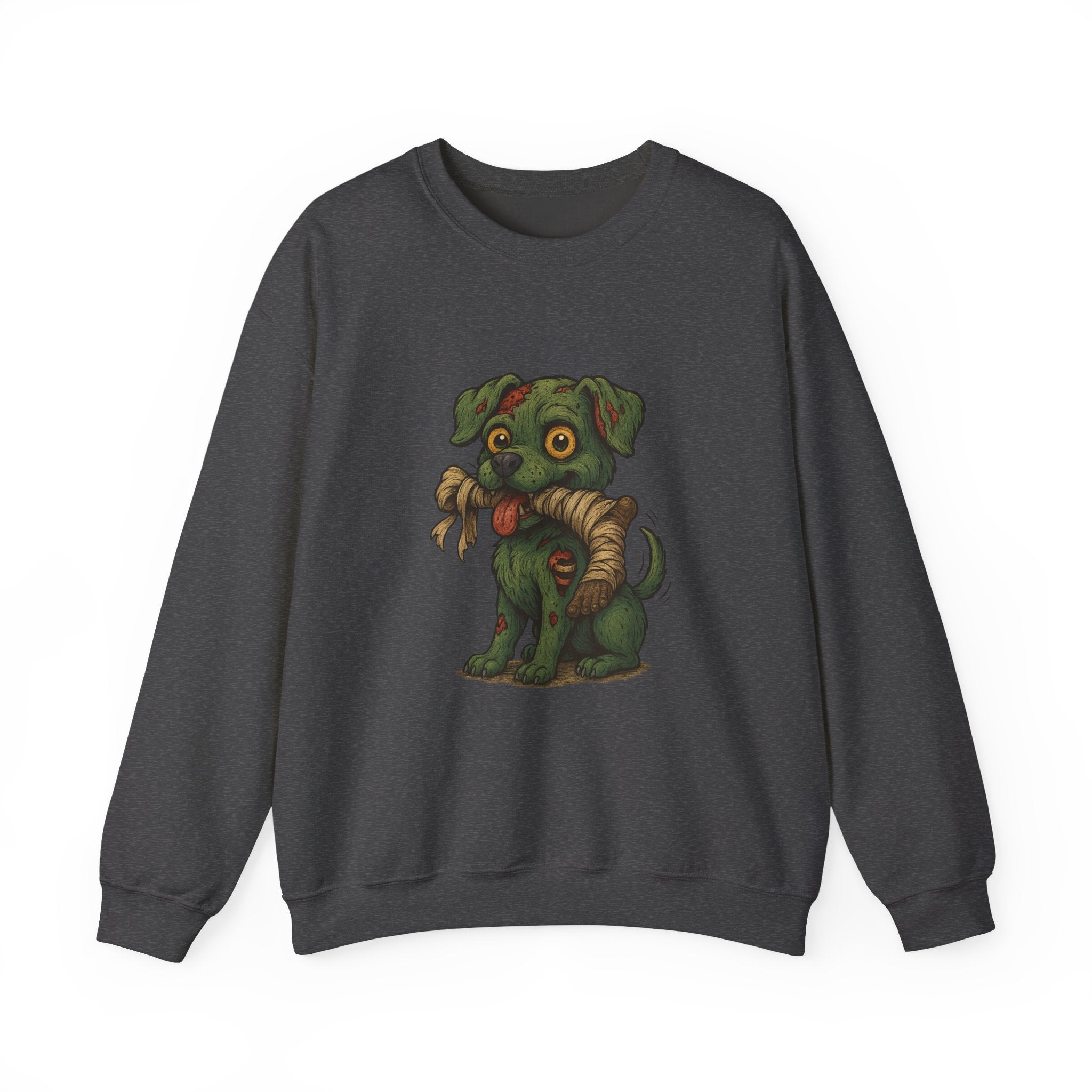Zombie Pup Sweatshirt | Cute Dog Design, Animal Lover Gift, Warm Crewneck, Halloween Apparel, Cozy Casual Wear
