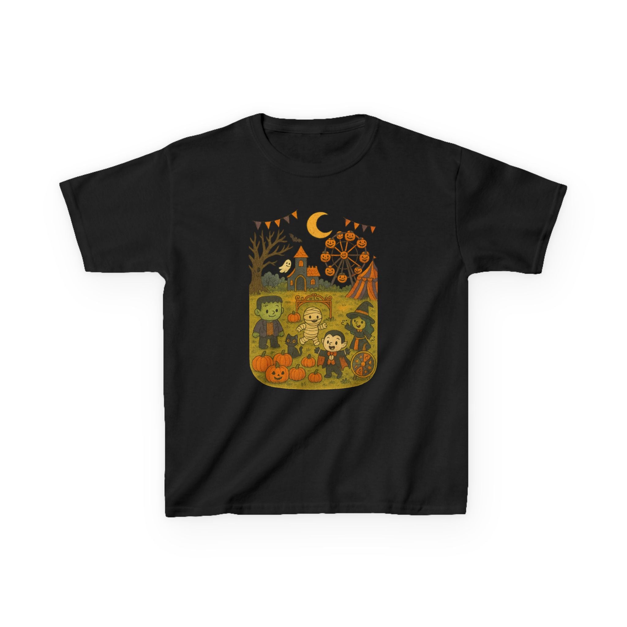 Halloween Kids Tee, Cute Autumn T-Shirt, Fall Festival Shirt, Trick or Treat Clothing, Kids Halloween Party Outfit