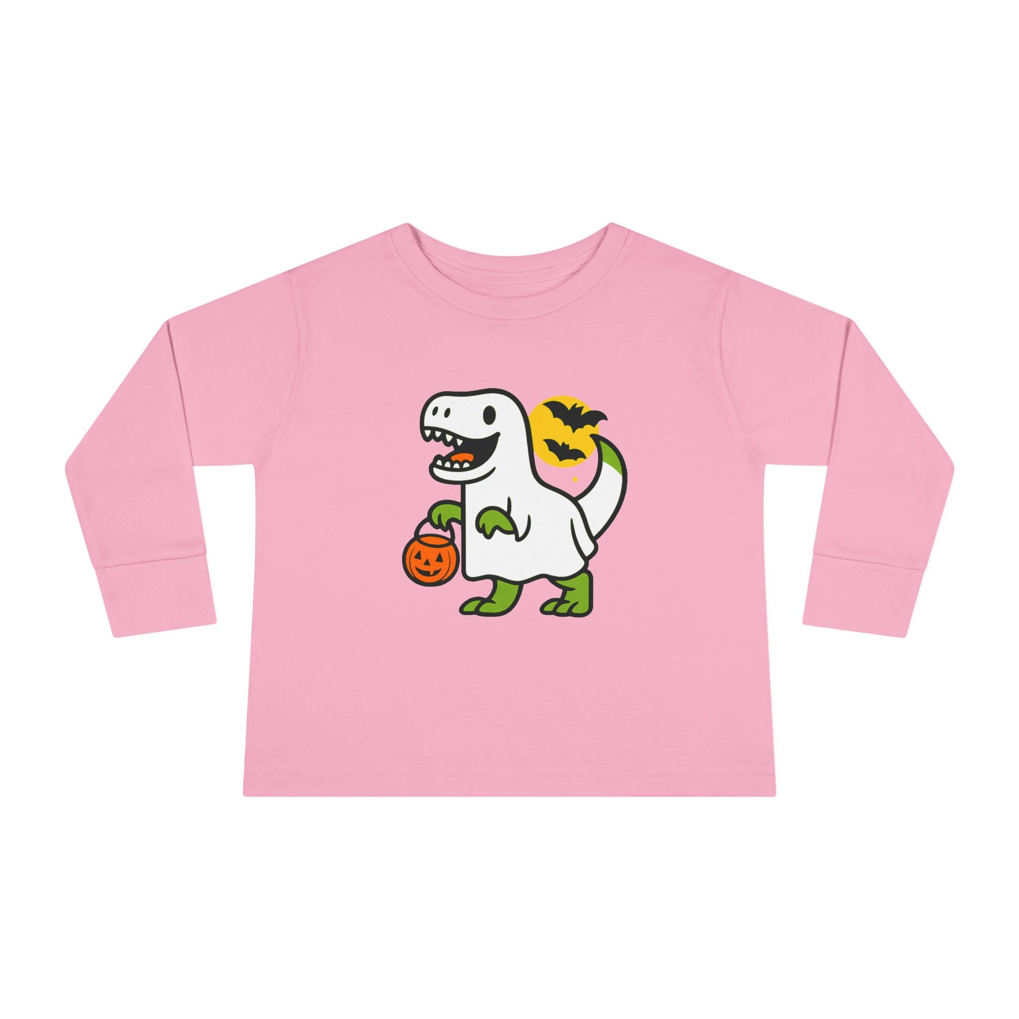 Cute Dino Halloween Toddler Long Sleeve Tee, Kids Halloween Shirt, Dinosaur Costume Top, Toddler Apparel, Fall Fashion
