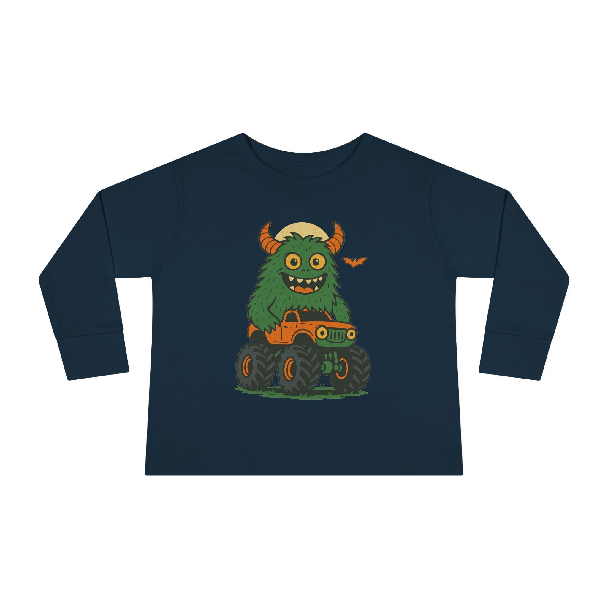 Whimsical Monster Toddler Long Sleeve Tee, Fun Graphic Tee, Kids Halloween Shirt