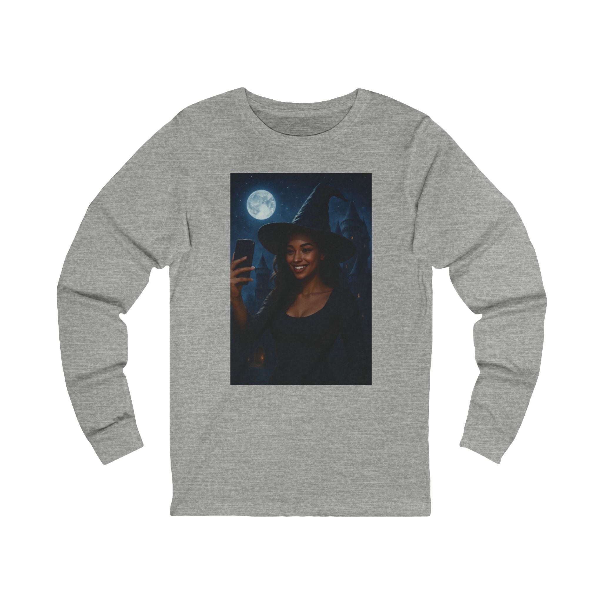 Influencer, Instagram Selfie Witch, Long Sleeve Tee, Halloween Shirt, Cozy Fall Fashion