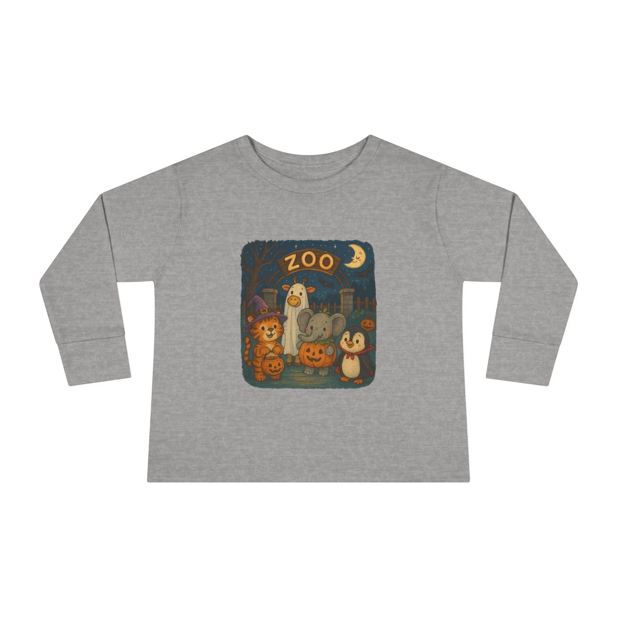 Halloween Zoo Toddler Long Sleeve Tee, Cute Animal Shirt, Toddler Halloween Costume, Kids Fall Shirt