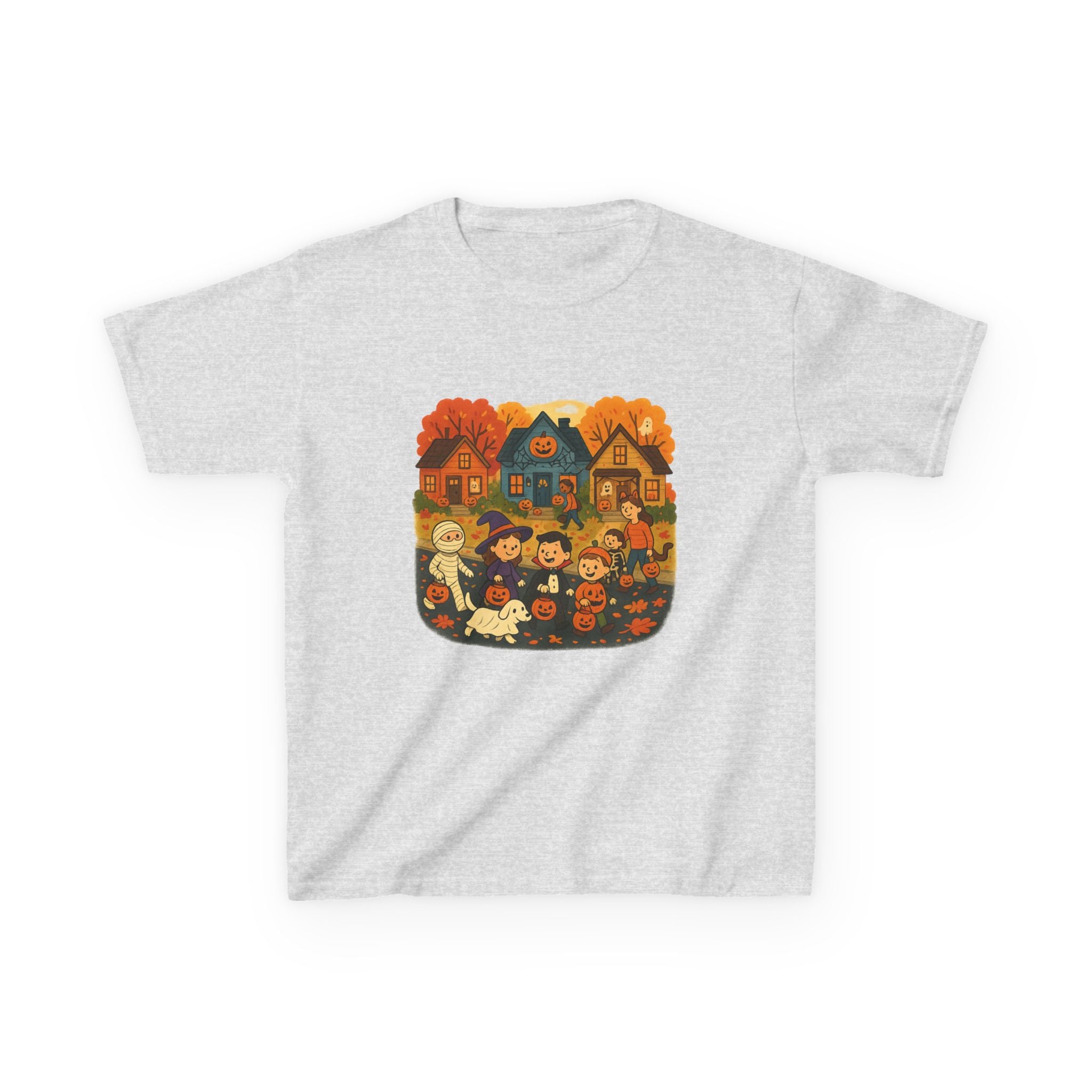 Autumn-Themed Kids Tee Shirt, Cozy Fall Shirt, Halloween for Children
