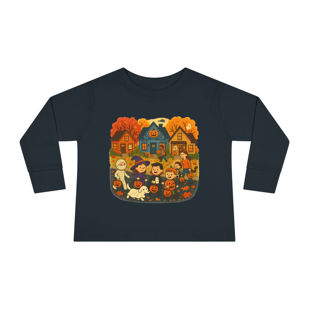 Halloween Toddler Long Sleeve Tee, Cute Kids Shirt, Pumpkin Tee, Fall Outfit for Kids, Cozy Halloween Clothes